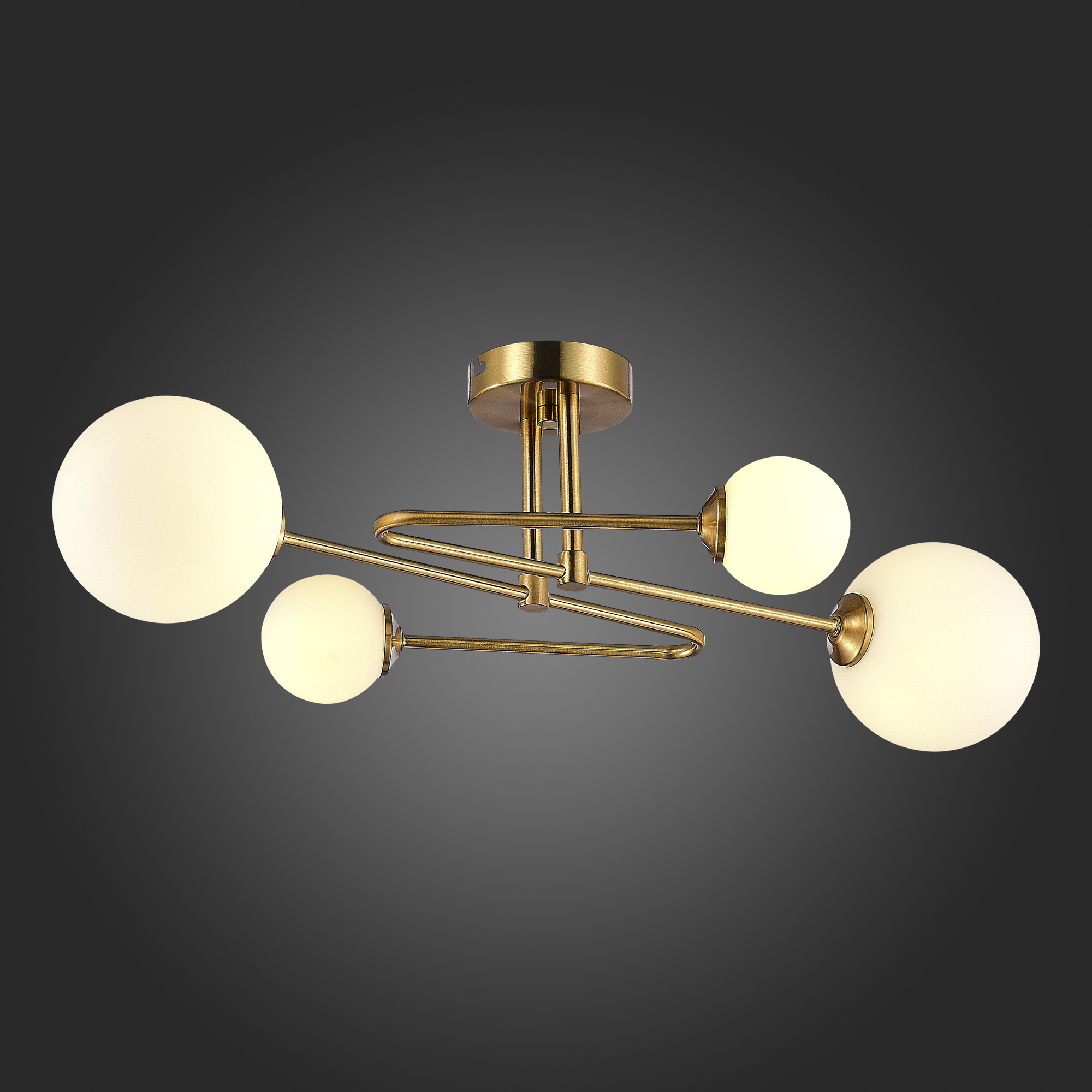 SLE2211-302-04 Светильник потолочный Латунь/Белый G9 LED 4*5W FANTINI