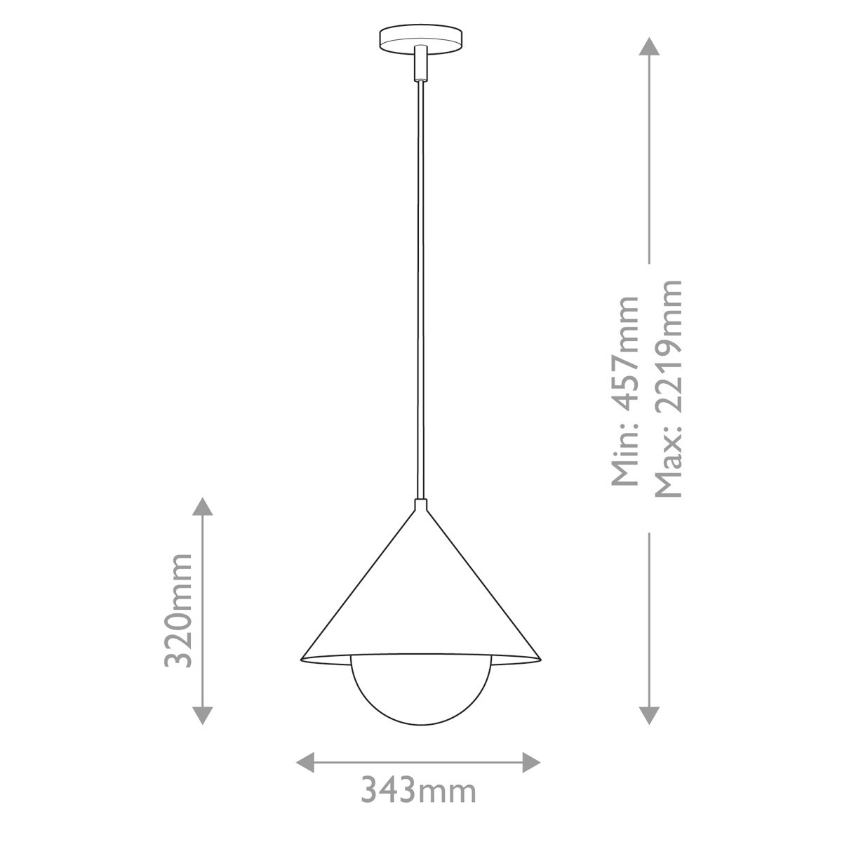 Подвесной светильник Alora Mood, Арт. ALM-REMYCK-P-BK