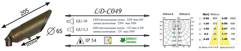 Грунтовый светильник LD-Lighting LD-C049
