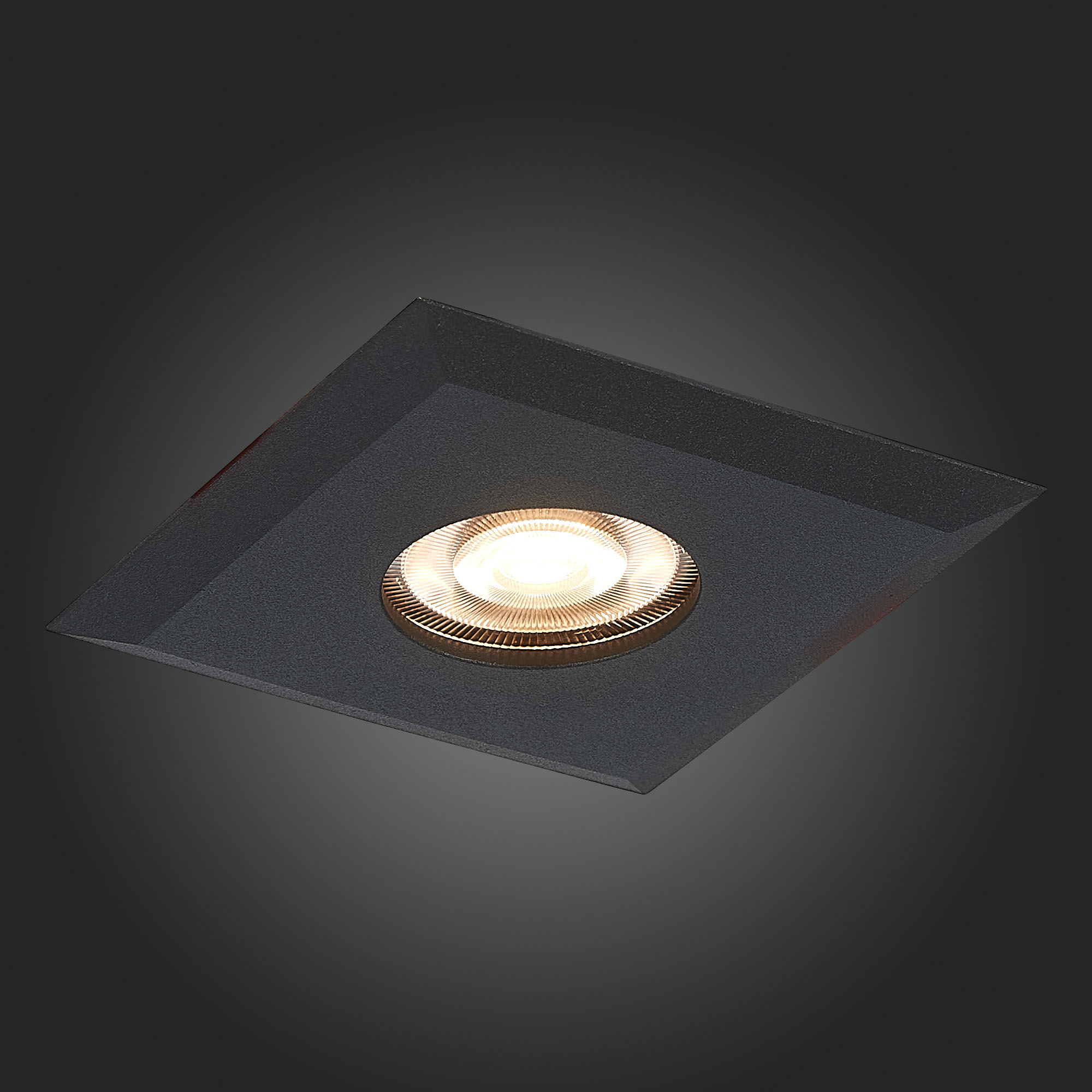 ST204.408.01 Св-к встр. Черный GU10 1*50W  L94xW94xH25 220V Без ламп Встраиваемые светильники