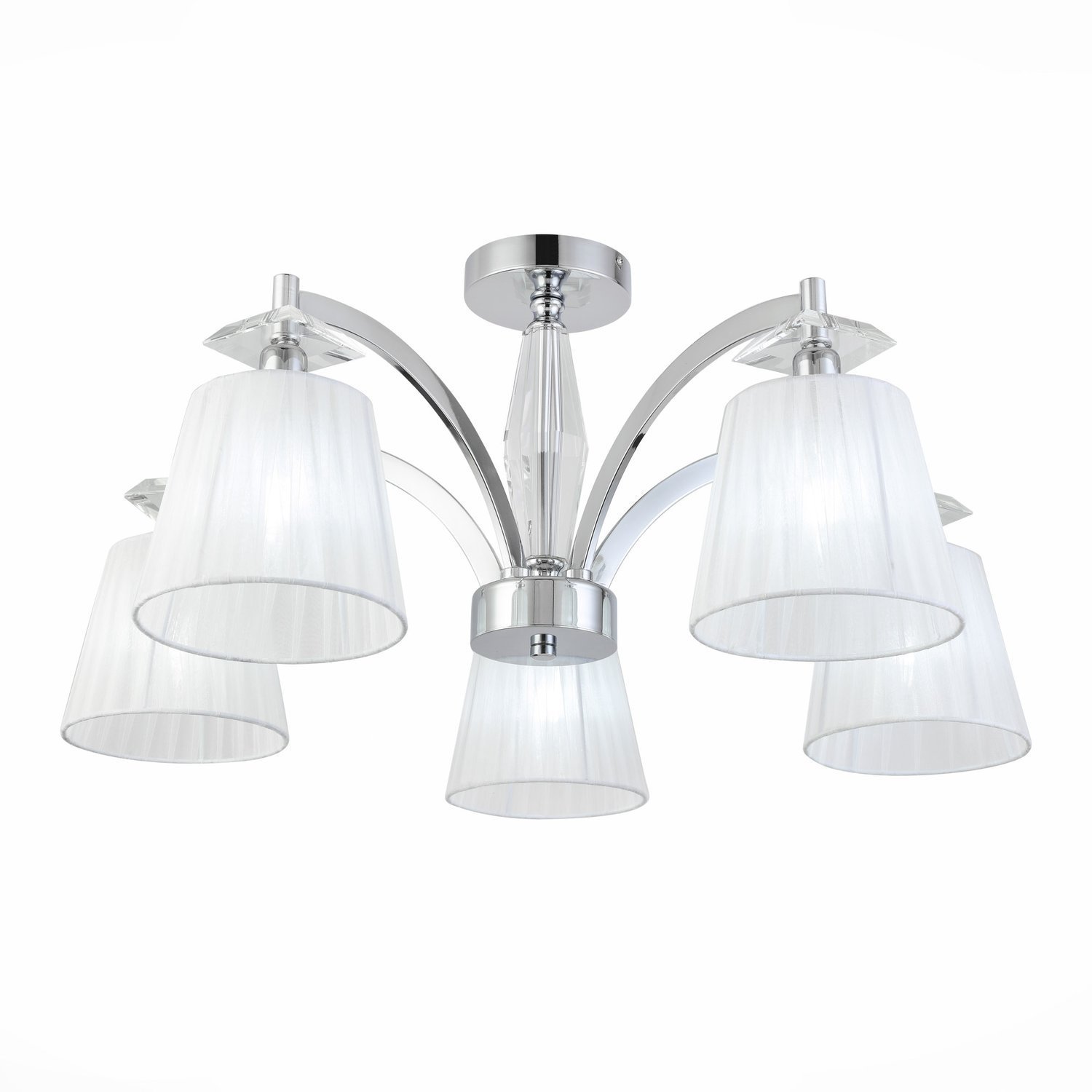 Уценка SL1756.102.05 Светильник потолочный ST-Luce Хром/Светло-серый E14 5*40W BELLO