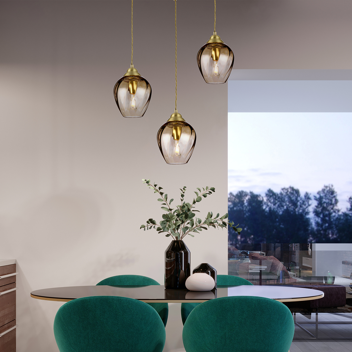 Подвесной светильник  Elstead Lighting, Арт. TIBER-P-AMBER