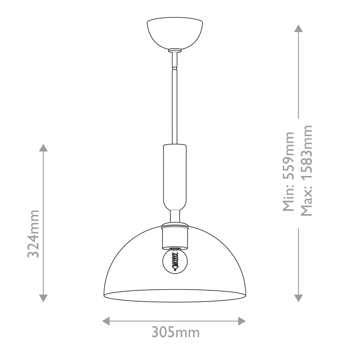 Подвесной светильник Alora Mood, Арт. ALM-JUDE-P-GD-CL