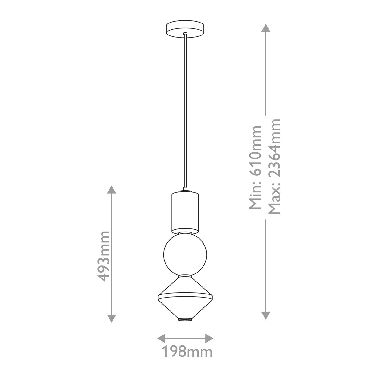 Подвесной светильник Alora Mood, Арт. ALM-BIJOU-P3-GD