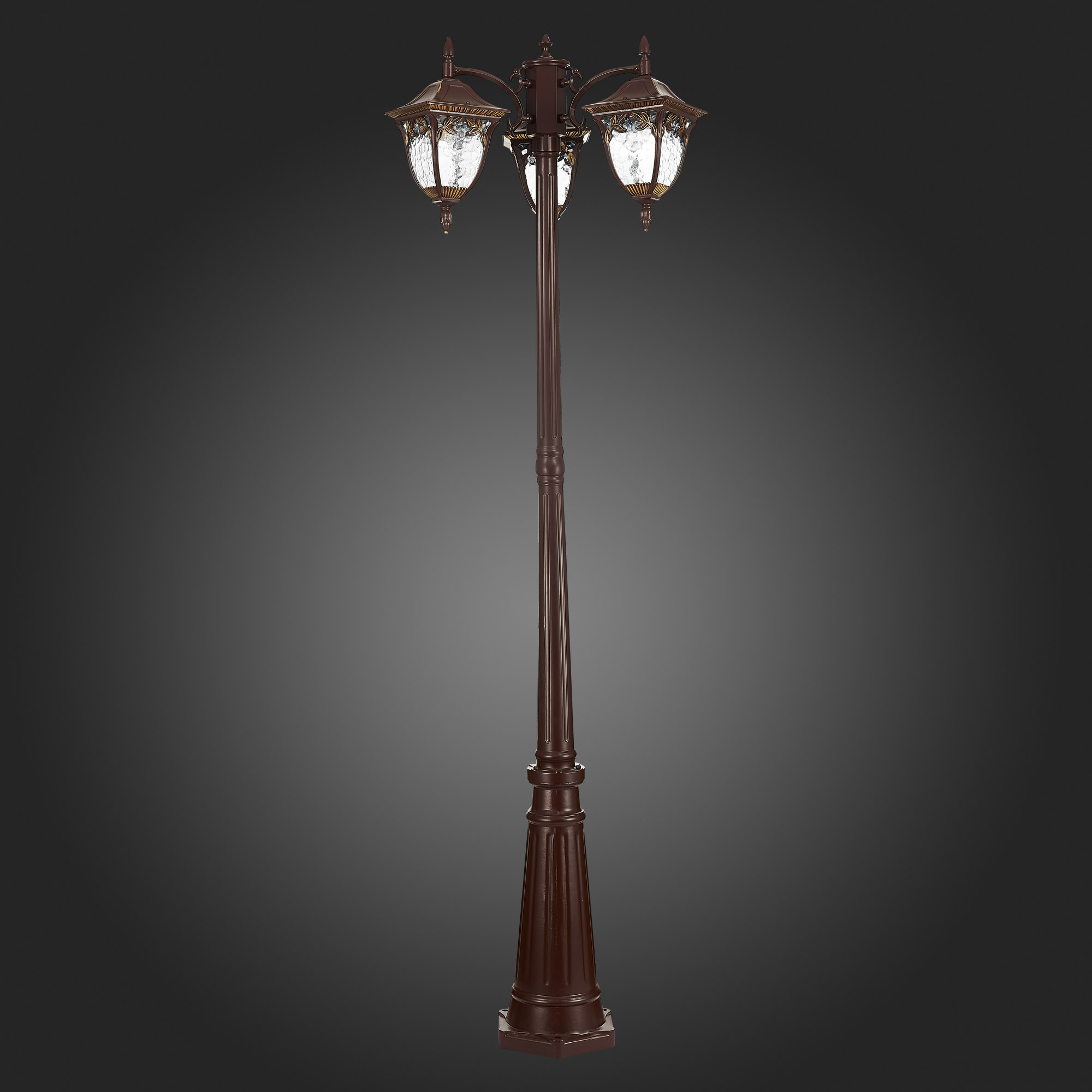 SL083.705.03 Светильник уличный наземный ST-Luce Кофейный/Кофейный, Прозрачный E27 3*60W CHIANI