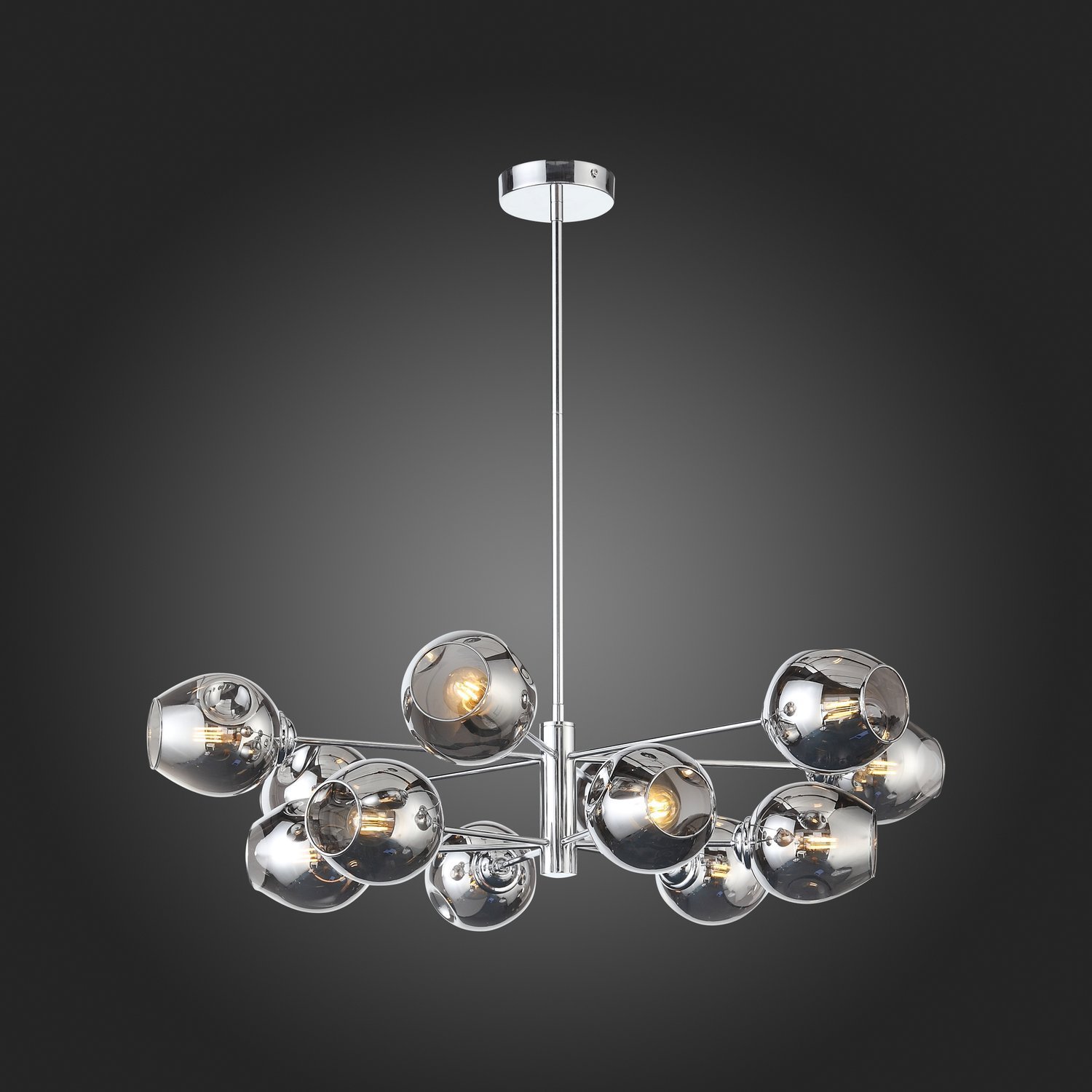 SL1500.103.12 Светильник потолочный ST-Luce Хром/Дымчатый E14 12*40W FOVIA