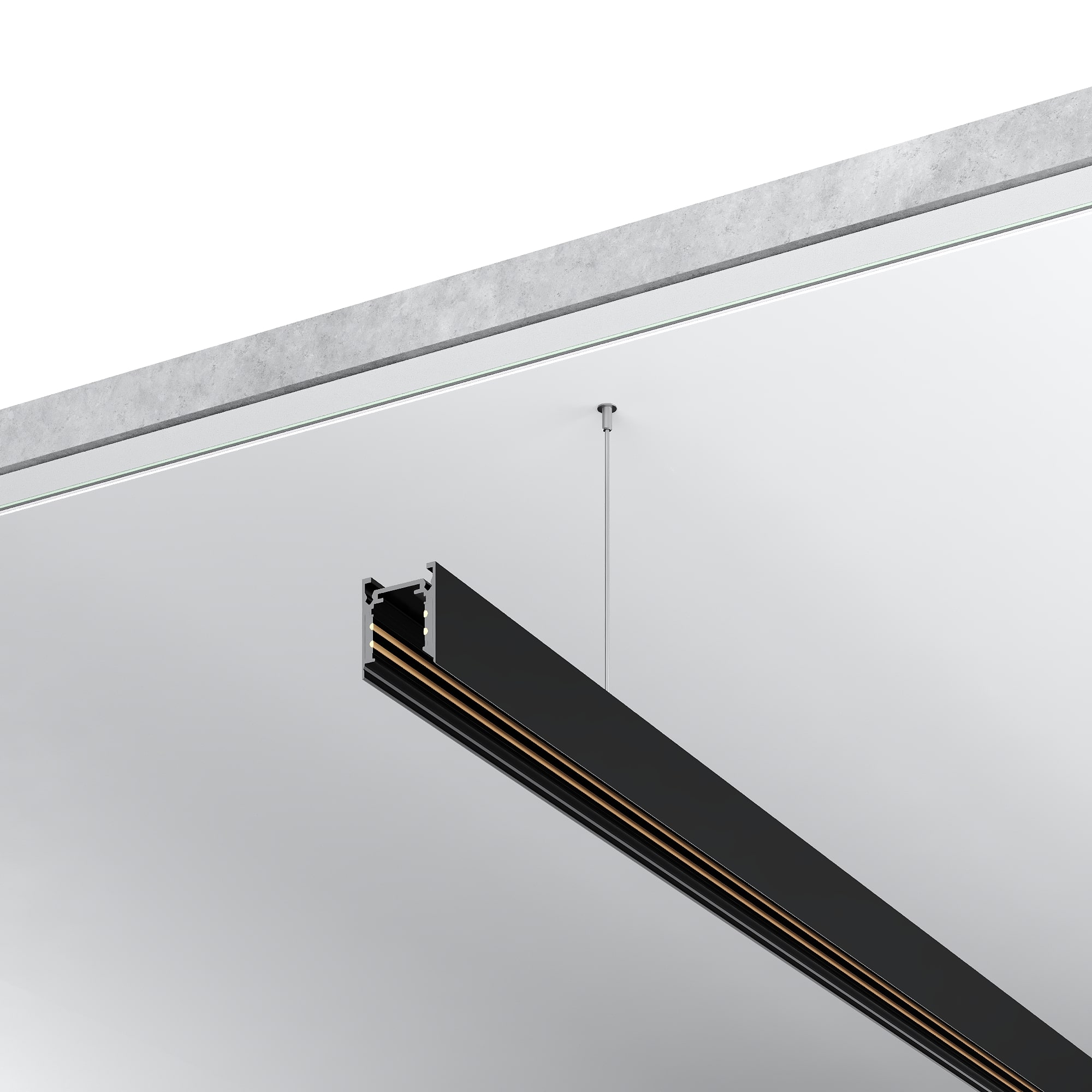 ST1003.429.00 Шинопровод магнитный накладной ST-Luce Черный Длина 2 000мм SKYLINE 48+