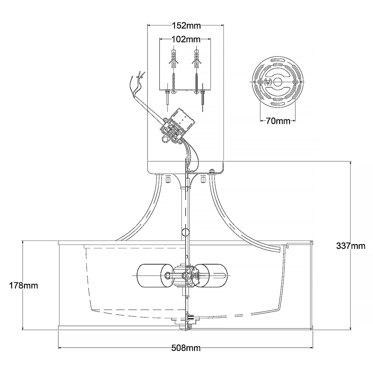 Потолочный светильник Kichler, Арт. KL-LACEY-SFM-AP