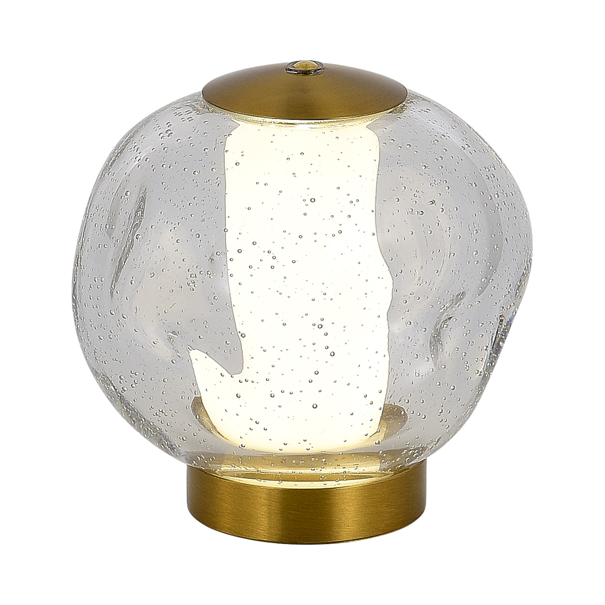 SL6520.304.01 Прикроватная лампа ST-Luce латунь/прозрачный с пузырьками воздуха LED 1*5W 4000K HELMI