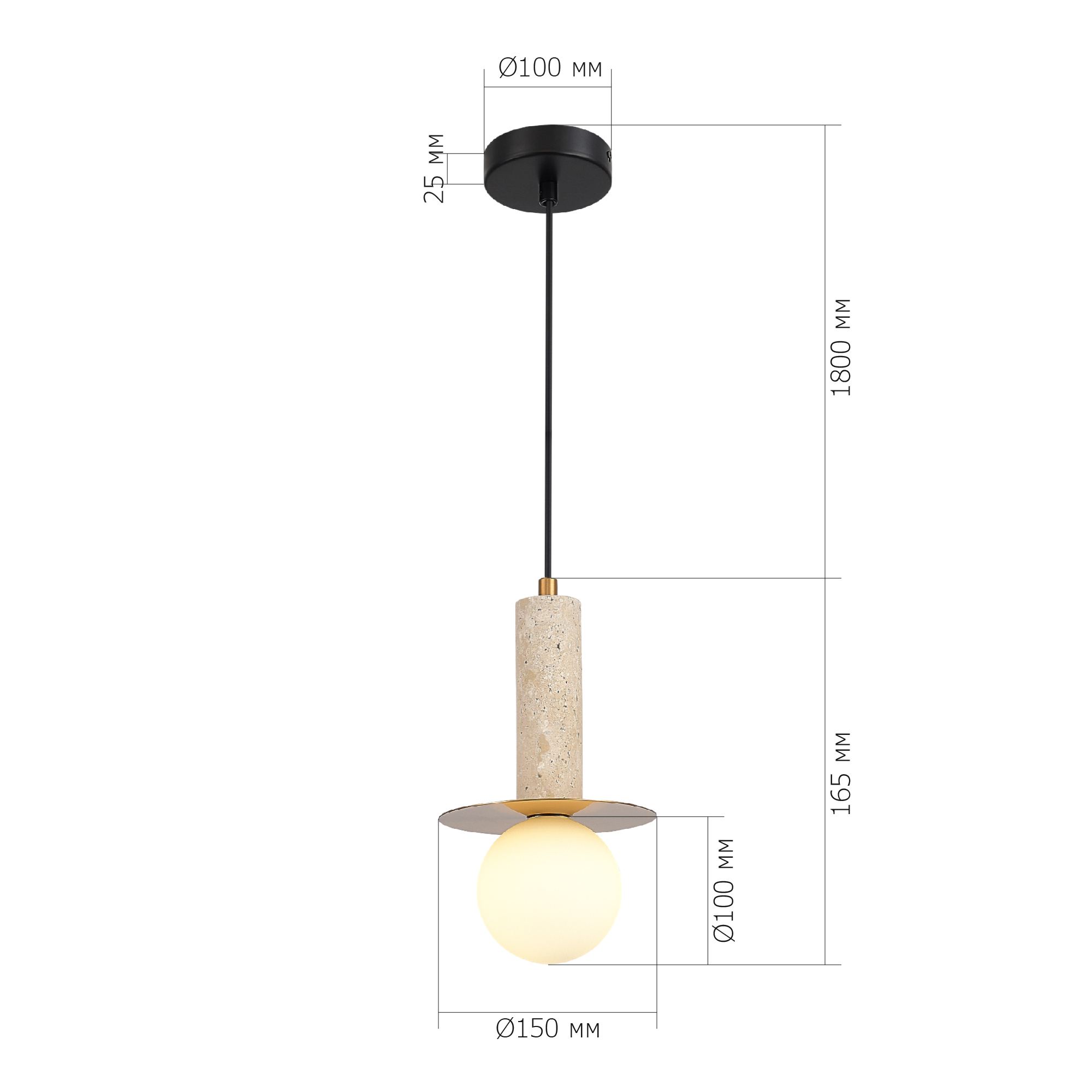 SL1194.303.01 Светильник подвесной ST-Luce латунь/белый G9 1*5W 4000K EARTHY