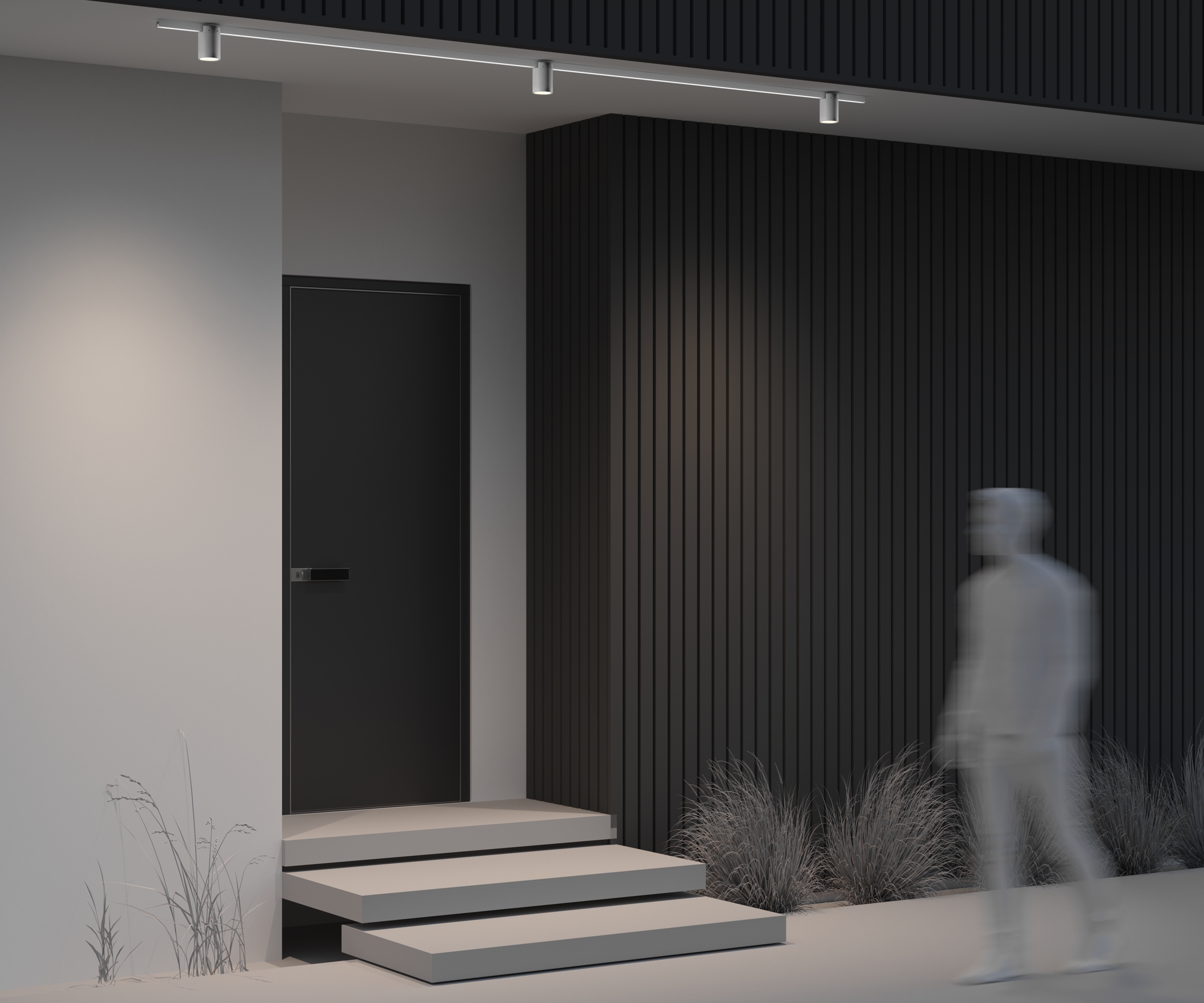 Уличный трековый светильник Outdoor O-TR01-2-S-16WW3K