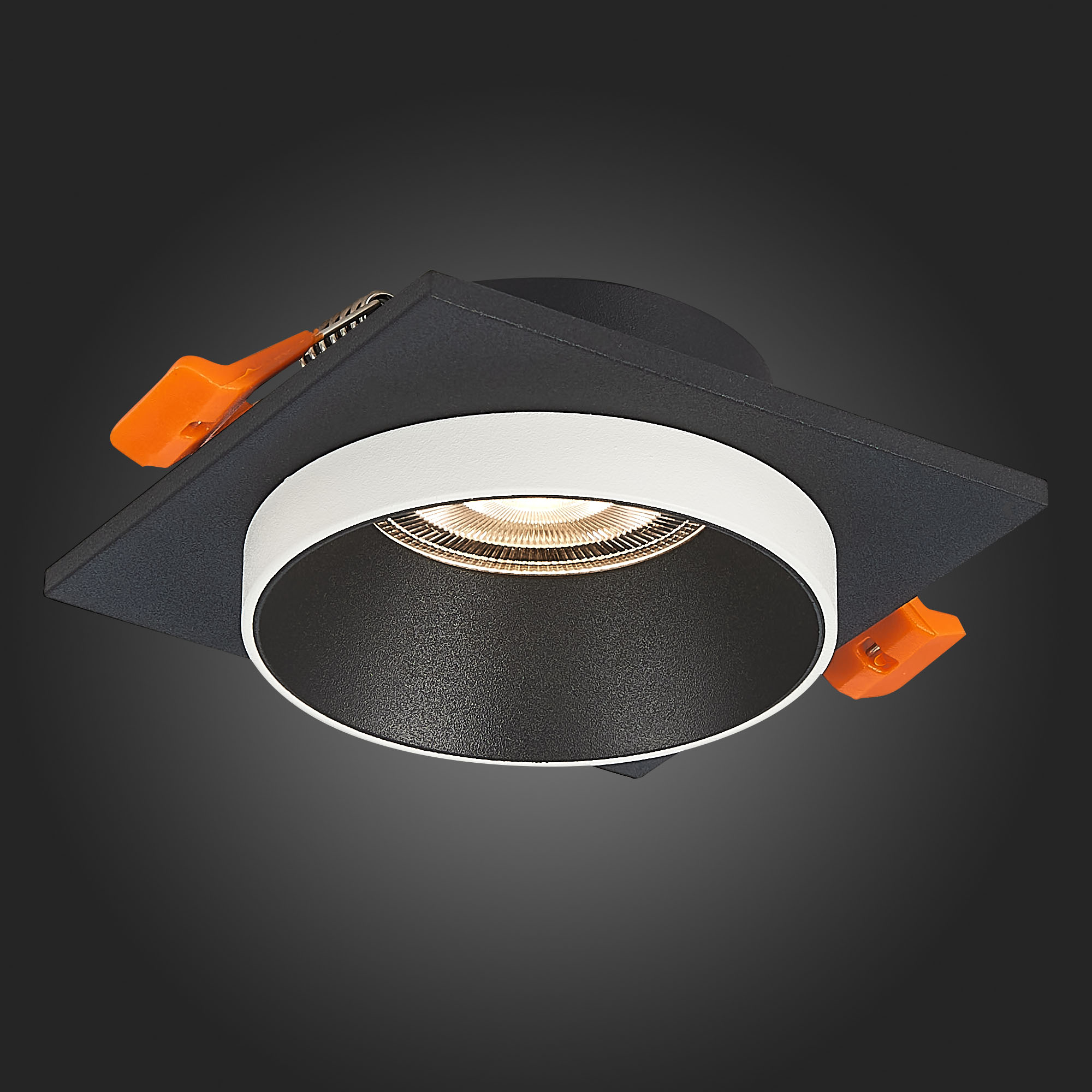 ST206.418.01 Св-к встр. Черный GU10 1*50W  L92xW92xH38 220V Без ламп Встраиваемые светильники