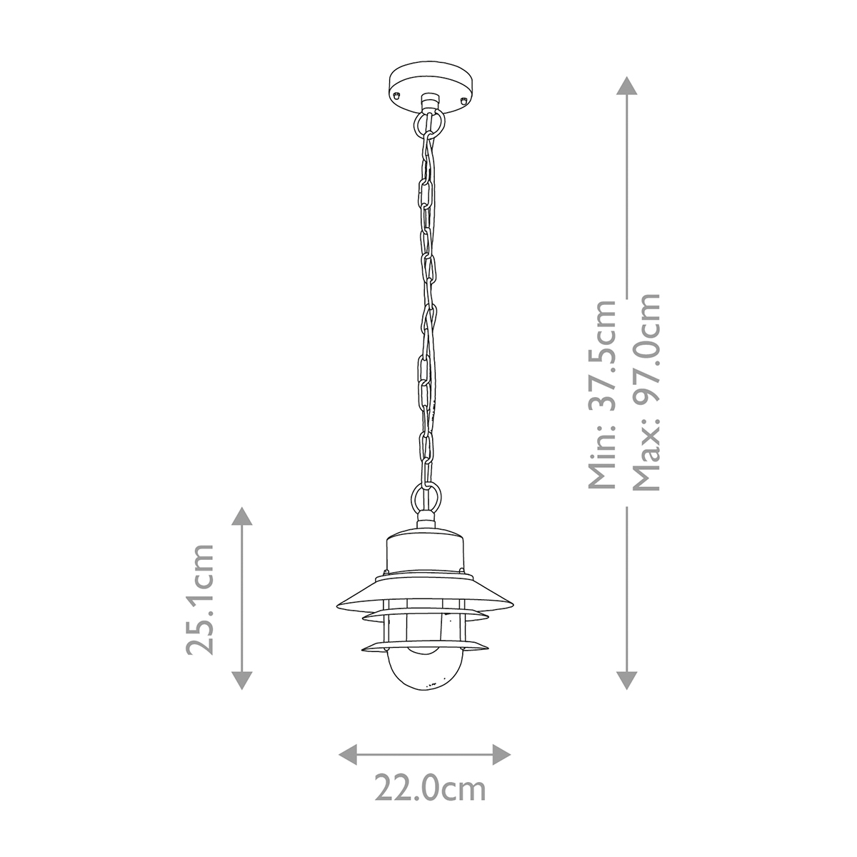 Подвесной фонарь Elstead Lighting, Арт. COPENHAGEN8-BK