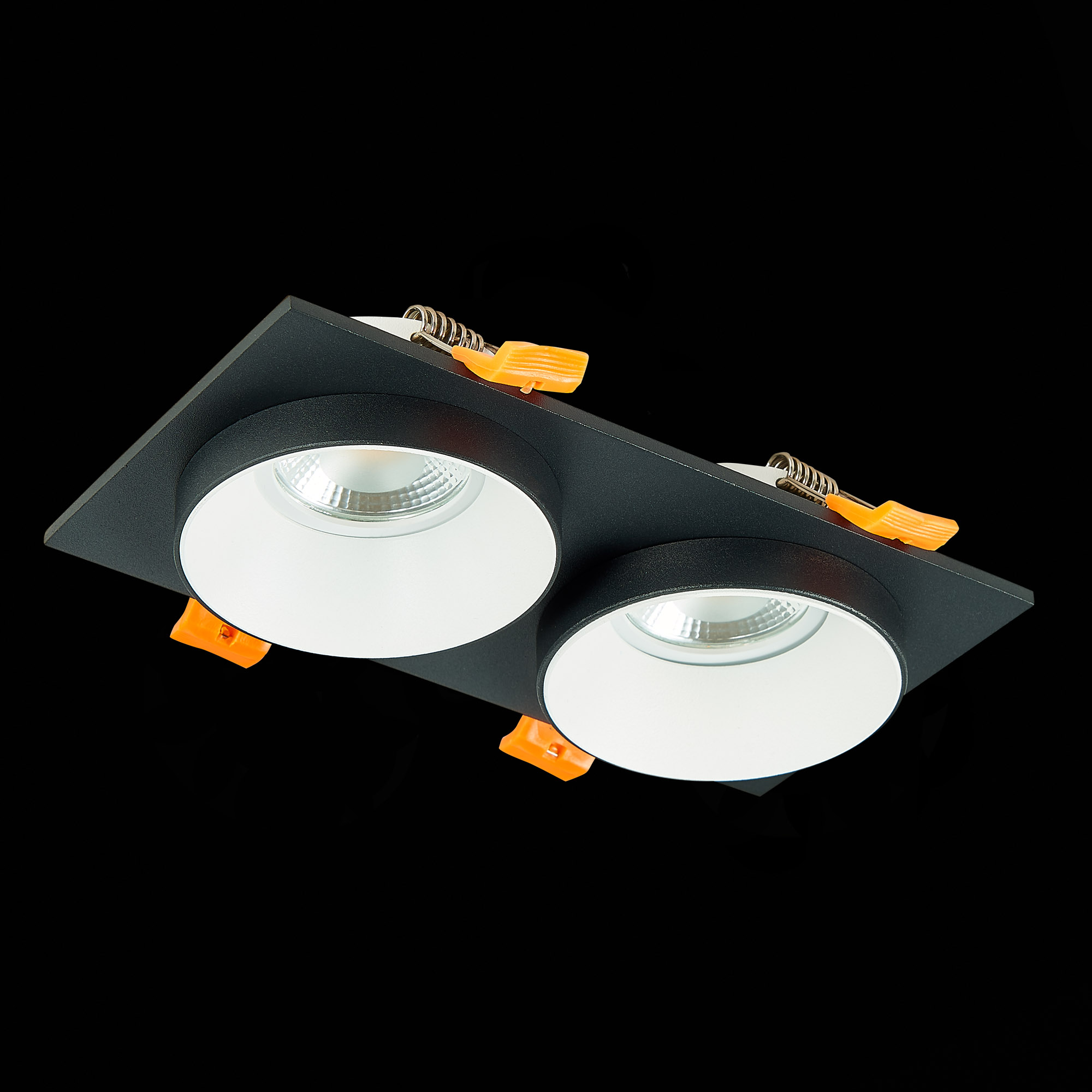 ST206.428.02 Св-к встр. Черный GU10 2*50W  IP20 L175xW92xH38 220V Без ламп Встраиваемые светильники