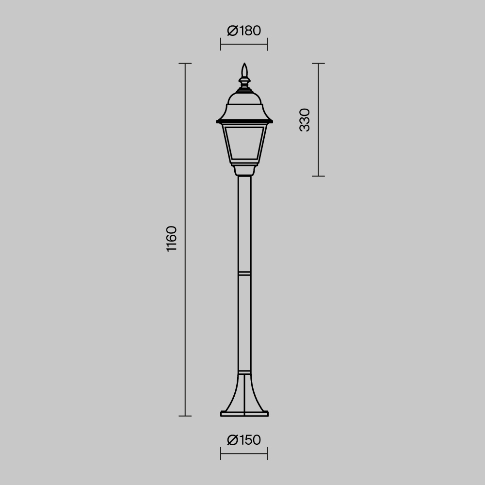 Ландшафтный светильник Outdoor O003FL-01B