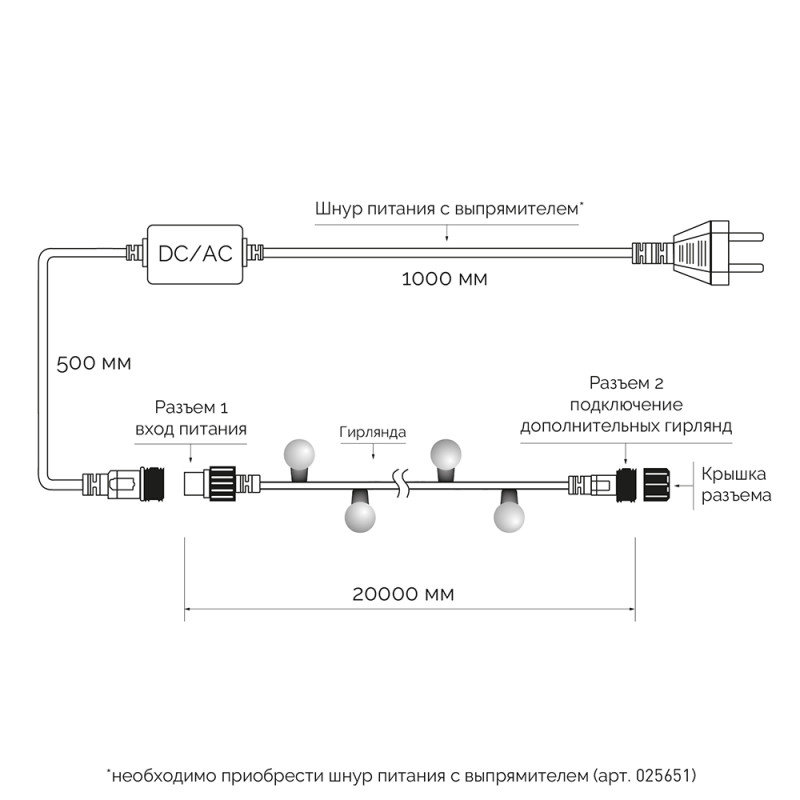 Светодиодная гирлянда ARdecoled 025629