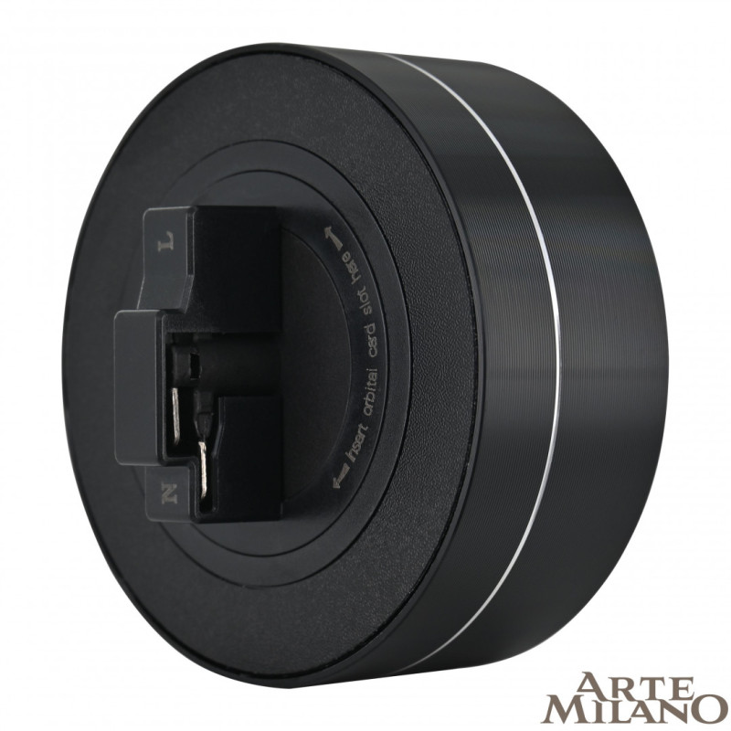 Трековая система розеток Arte Milano 380011TLS/LWS Black
