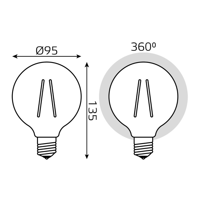 Светодиодная лампа Gauss 105802006-D