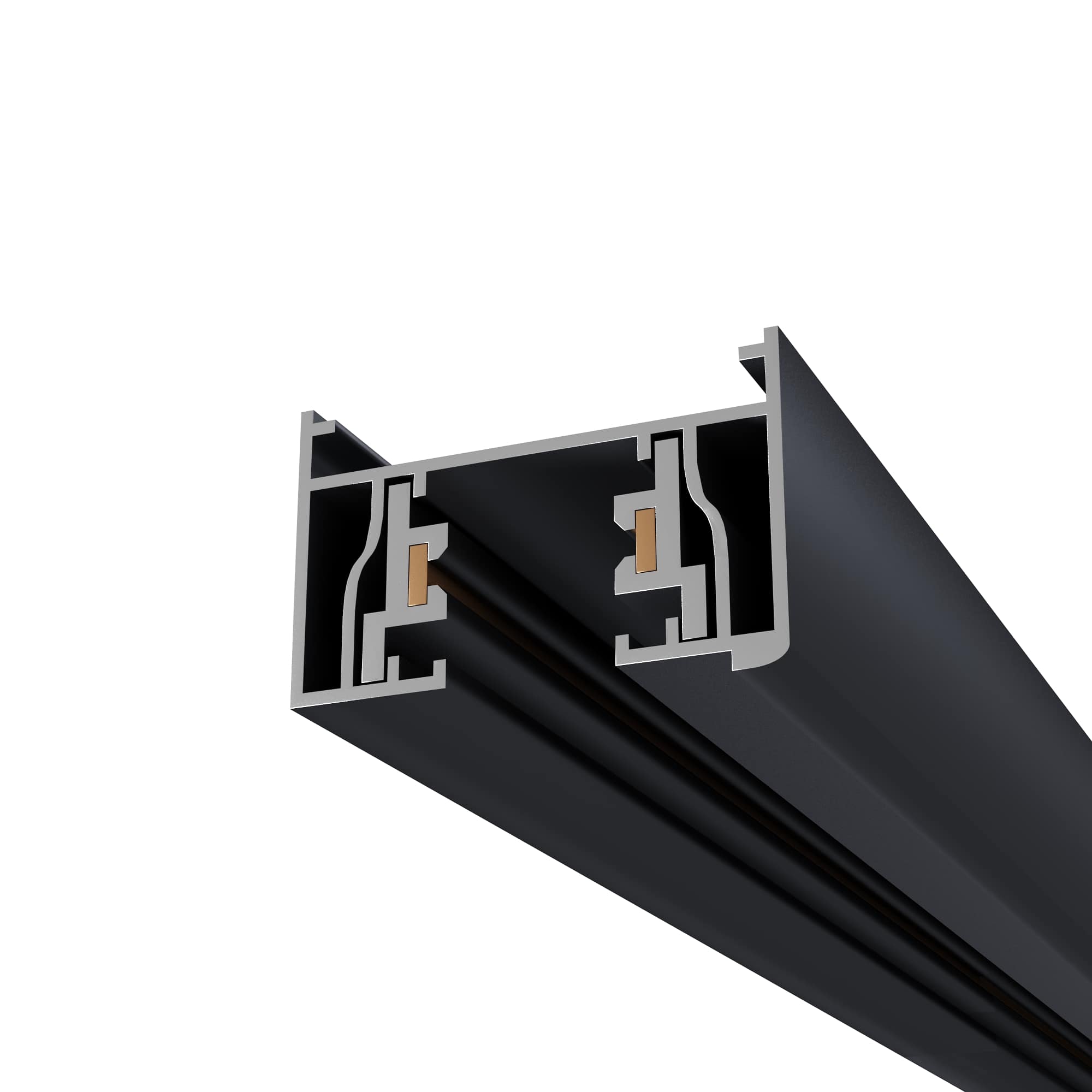 ST001.429.00.1 Шинопровод однофазный накладной  ST-Luce Черный Длина 2 000мм BASE