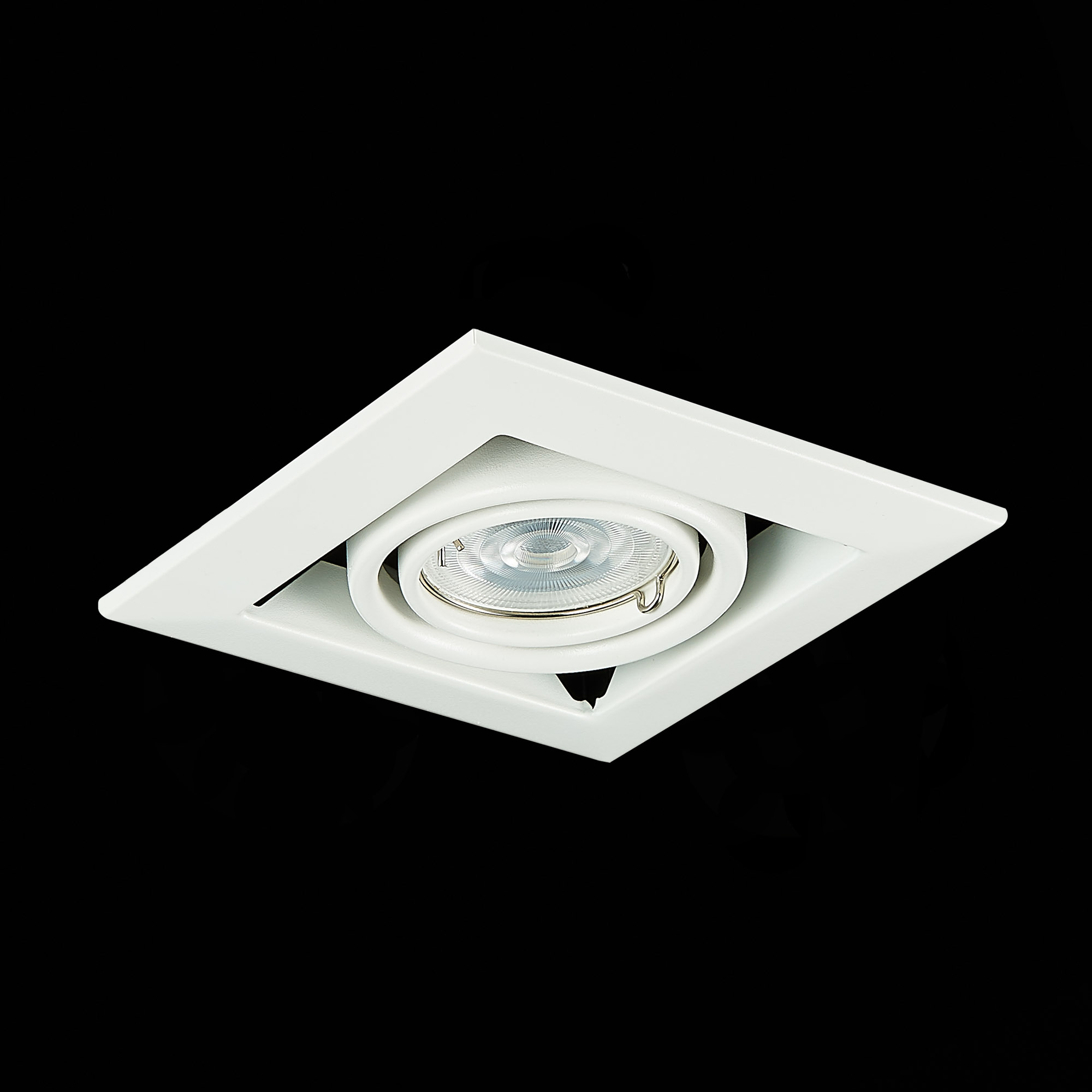 ST250.558.01 Св-к встр. Черный, Белый GU10 1*50W  IP20 L126xW126xH70 220V Без ламп Встраиваемые светильники