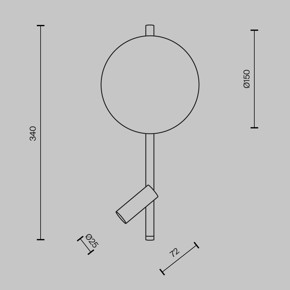 Настенный светильник (бра) Maytoni MOD450WL-L9BG3K