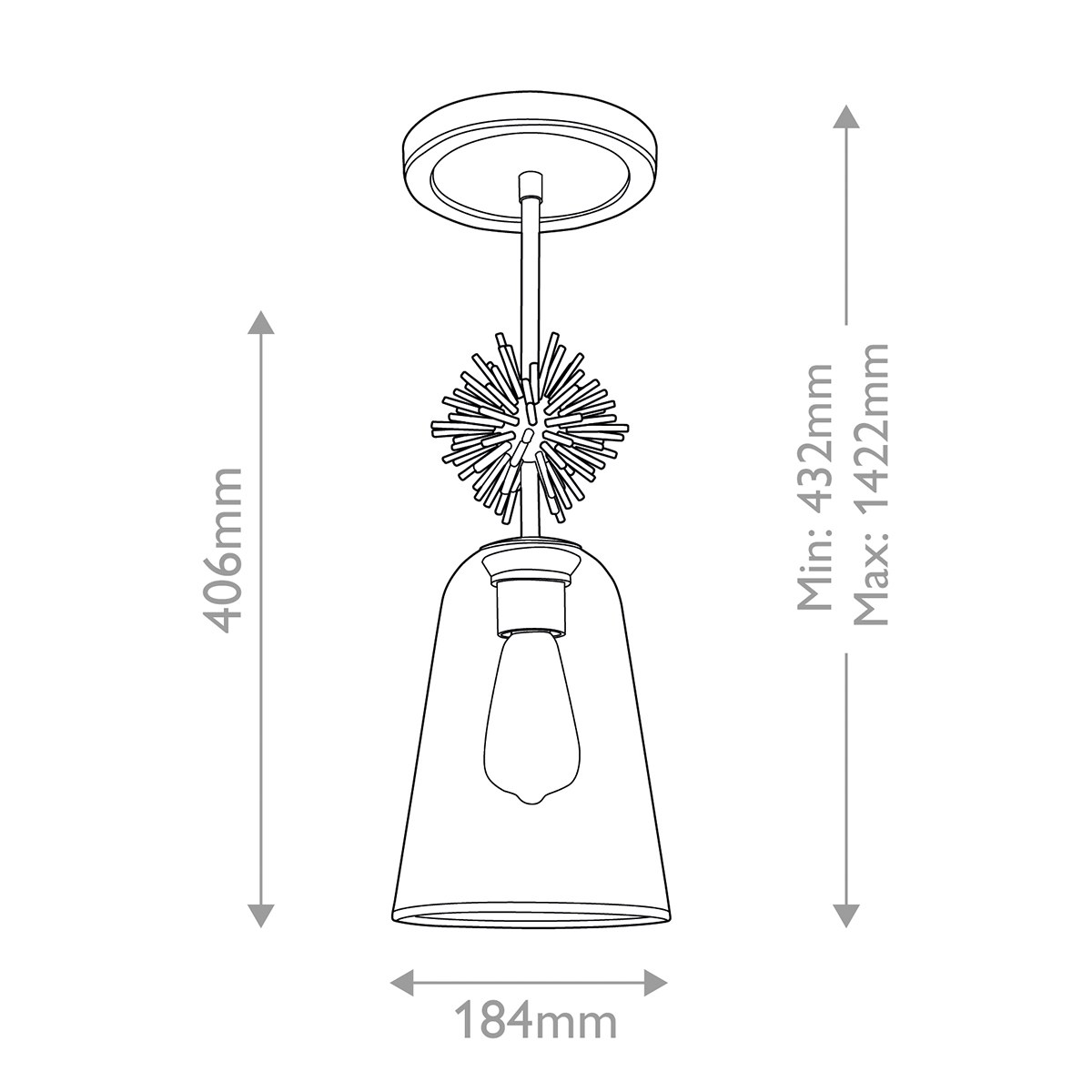 Подвесной светильник Elstead Lighting, Арт. STARING-MP-DG-CLEAR