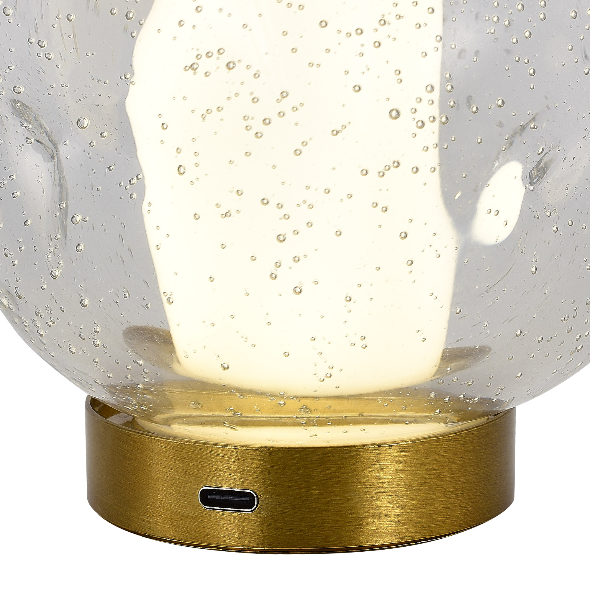 SL6520.304.01 Прикроватная лампа ST-Luce латунь/прозрачный с пузырьками воздуха LED 1*5W 4000K HELMI