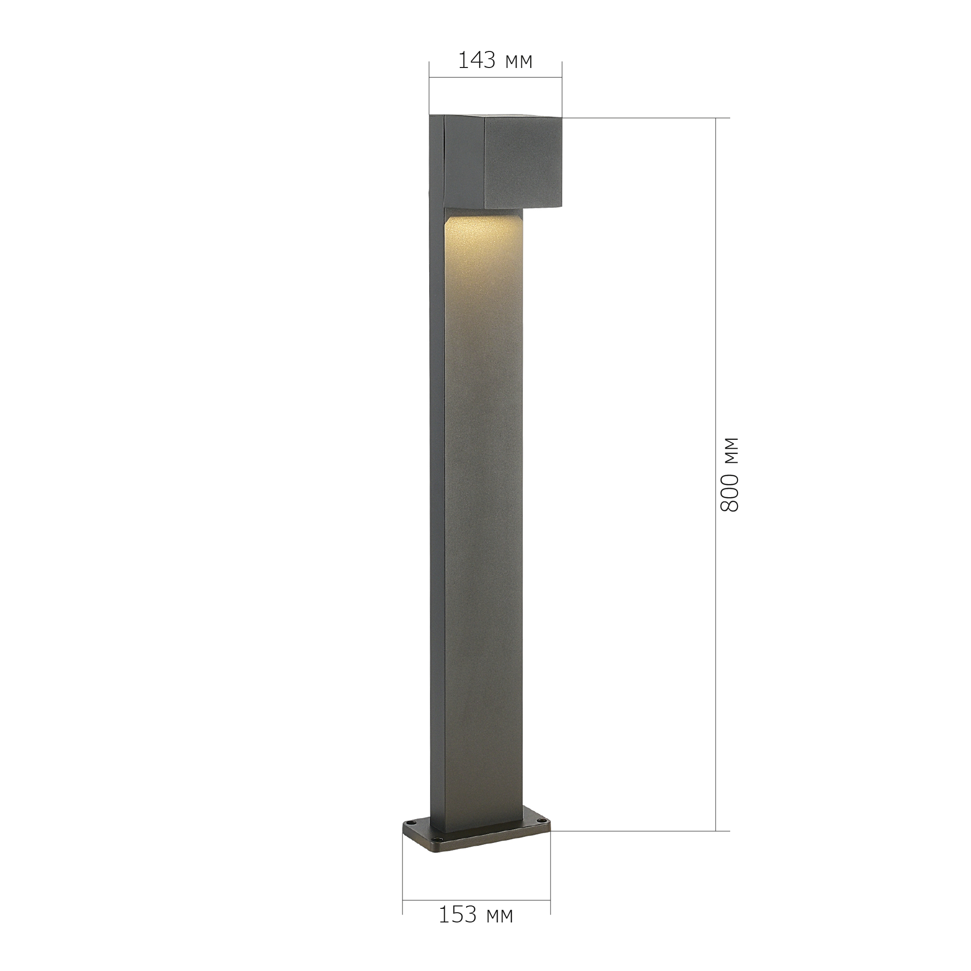 SL9513.705.01 Светильник уличный наземный ST-Luce серый/серый LED 1*12W 2700K BRIK