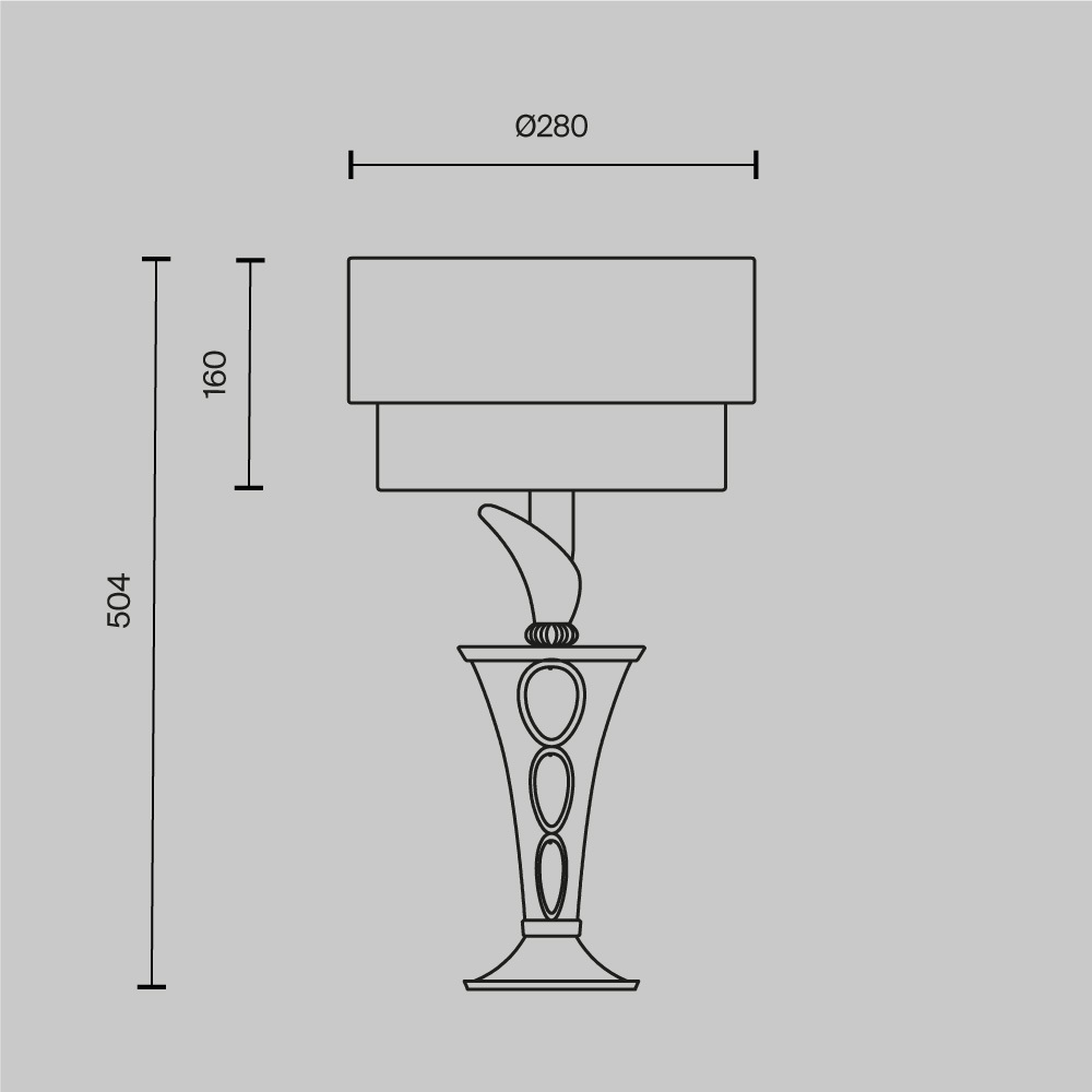 Настольный светильник Maytoni H311-11-G