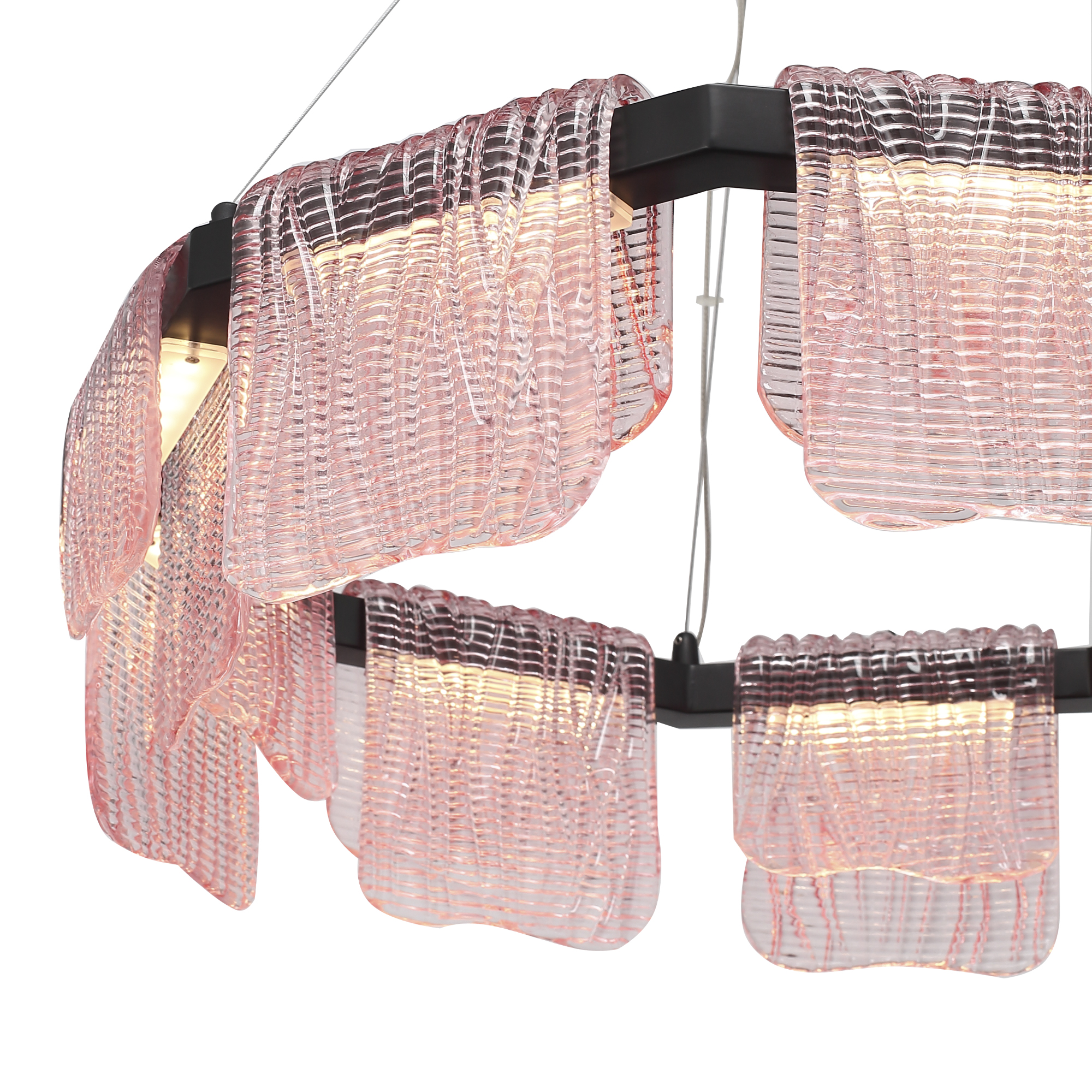 SL6021.403.54 Светильник подвесной ST-Luce черный/розовый LED 1*54W 3000K VOILE