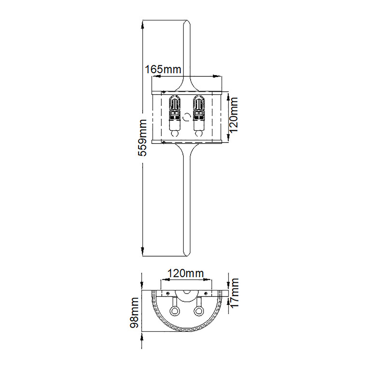 Бра для ванных комнат KL-MONA-S-NBR Kichler, арт. KL-MONA-S-NBR