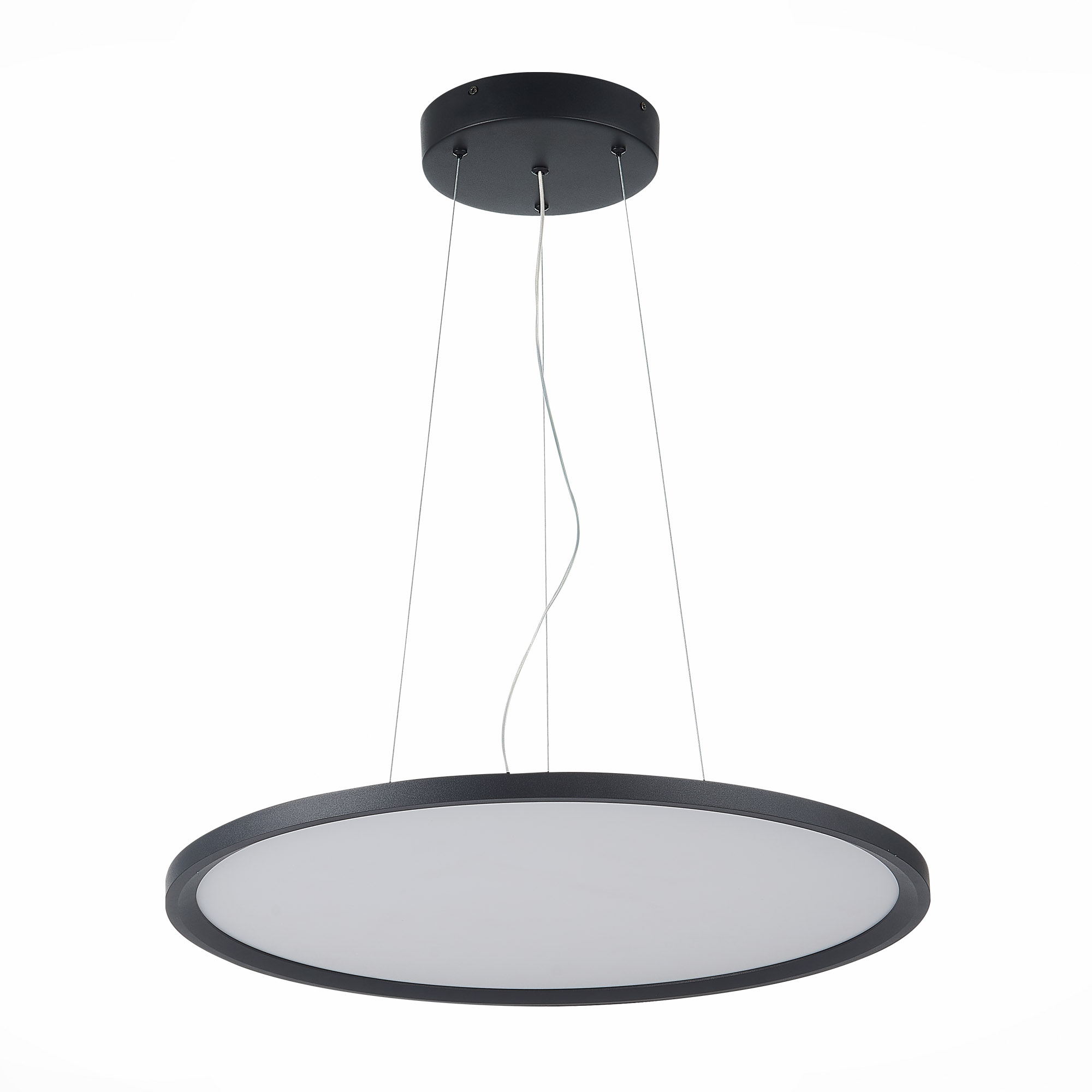 ST602.443.56 Светильник подвесной Черный LED 1*56W 4000K 5 040Lm Ra>80 120 IP20 D600xH36 185-265V Подвесные светильники