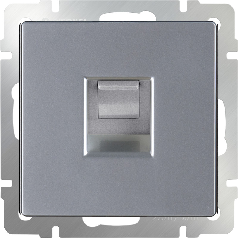 Розетка Werkel WL06-RJ-45 (серебряный)