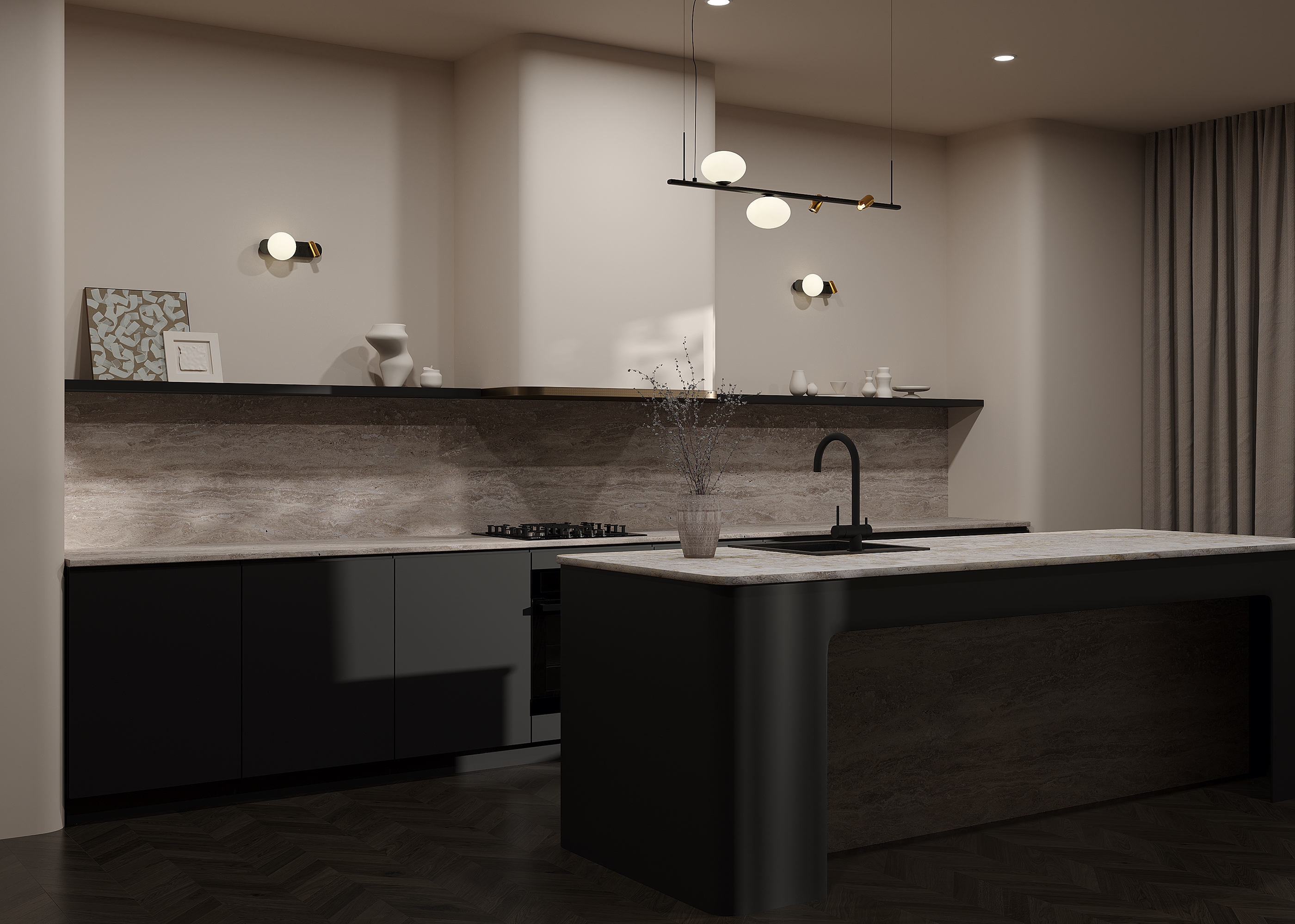 Настенный светильник (бра) Maytoni MOD350WL-01BBS