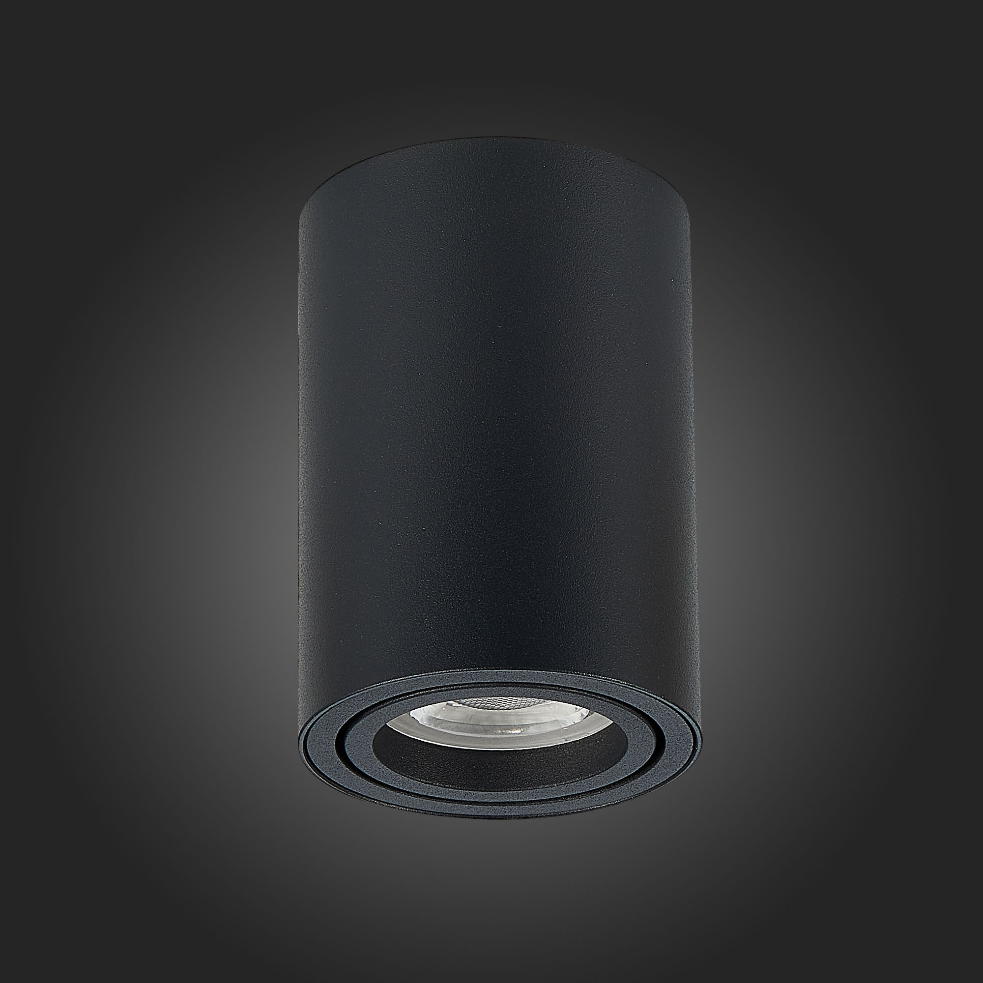 ST108.407.01 Светильник потолочный Черный GU10 1*50W  IP20 D70xH100 220V Без ламп Накладные светильники