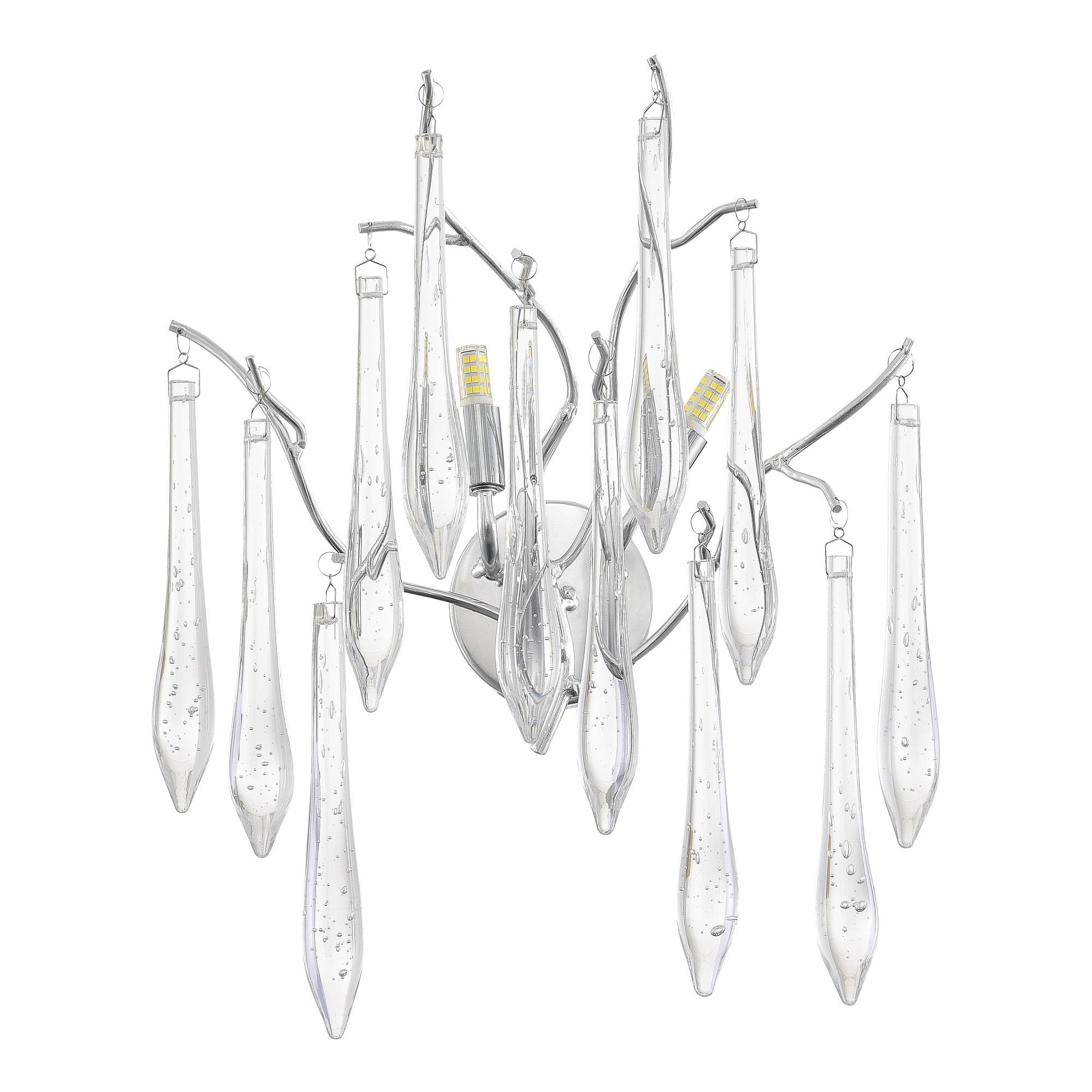 SL1660.101.02 Светильник настенный ST-Luce Хром/Хром, Прозрачный G9 2*5W 4000K TEARDROPS