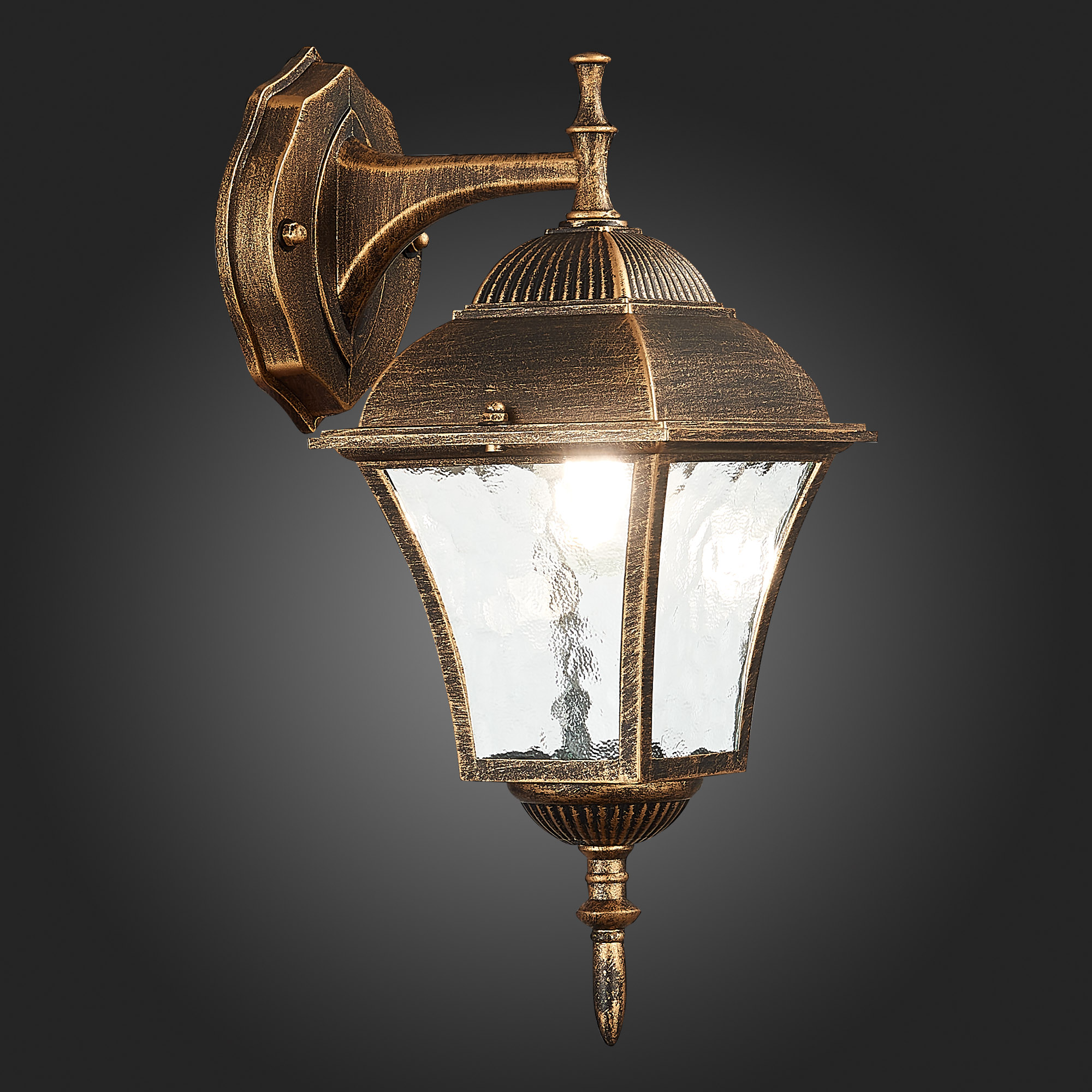 SL082.211.01 Светильник уличный настенный ST-Luce Бронза/Бронза, Прозрачный E27 1*60W DOMENICO