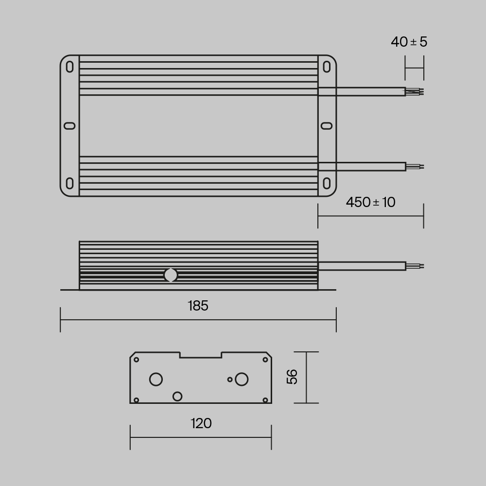 Источник напряжения Technical PSL008-480W-48V-IP67