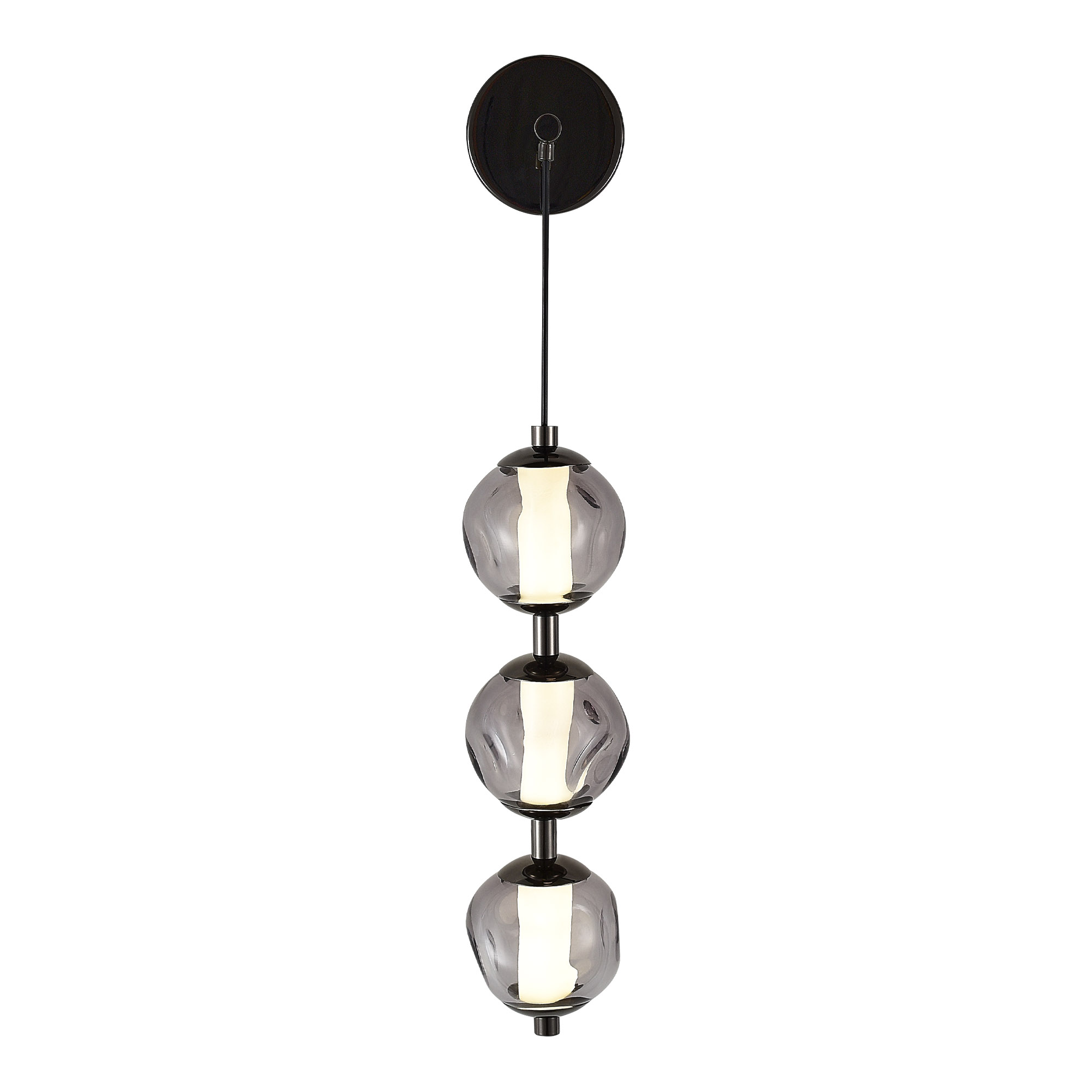 SL6520.401.01 Светильник настенный ST-Luce черный жемчуг/прозрачно-дымчатый LED 1*15W 4000K HELMI