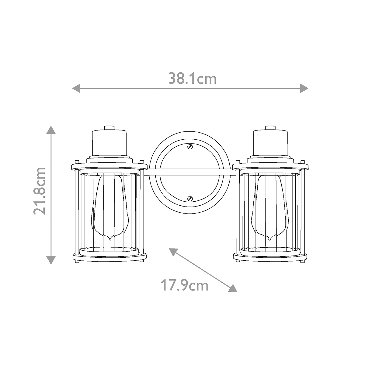 Бра для ванных комнат Quoizel, Арт. QZ-RIGGS2-BATH-WS