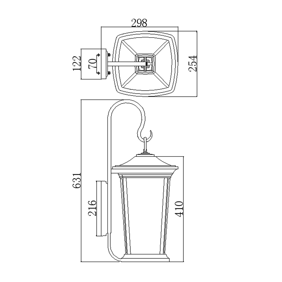 Настенный фонарь HK-BROMLEY2-L Hinkley, арт. HK-BROMLEY2-L