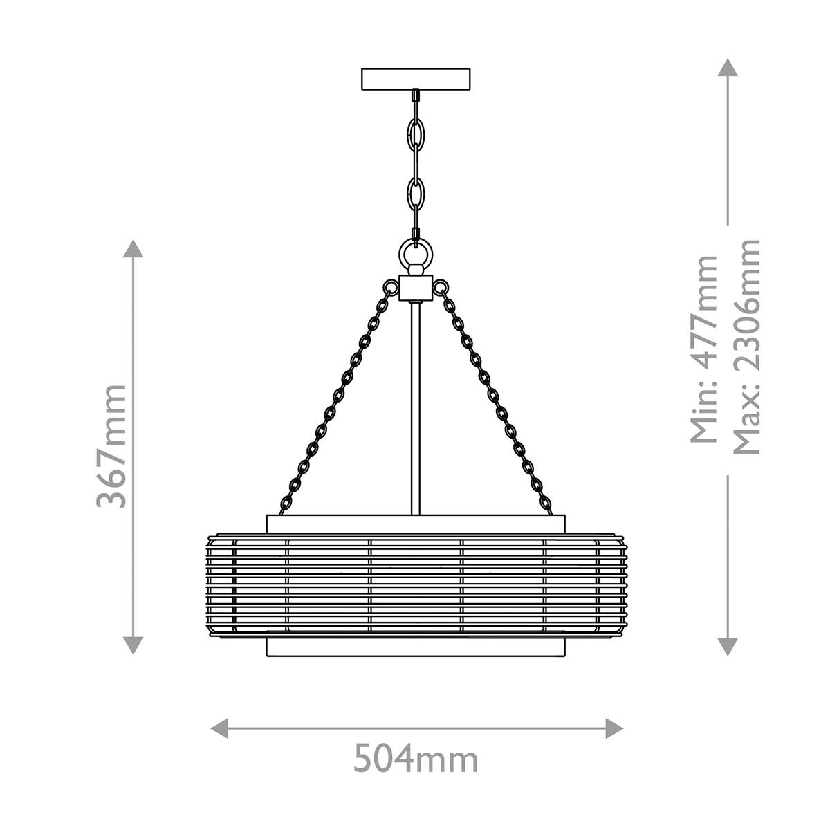 Подвесной светильник Quoizel, Арт. QZ-WAYLON-4P-AWH