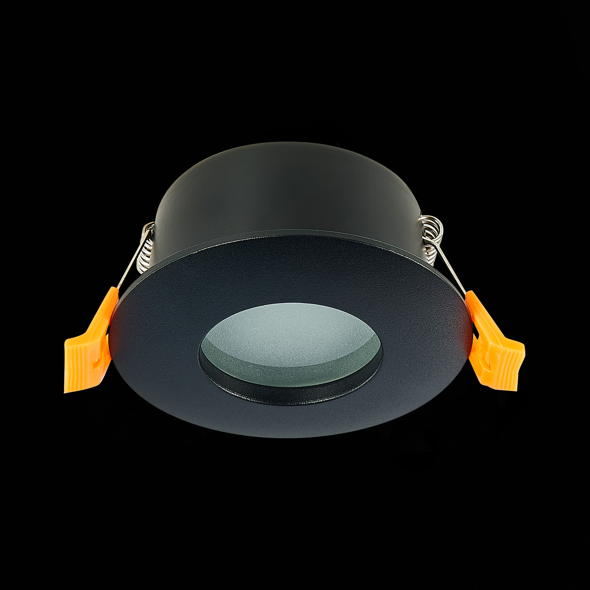 ST213.408.01 Св-к встр. Черный GU10 1*50W  IP44 D84xH50 220V Без ламп Встраиваемые светильники