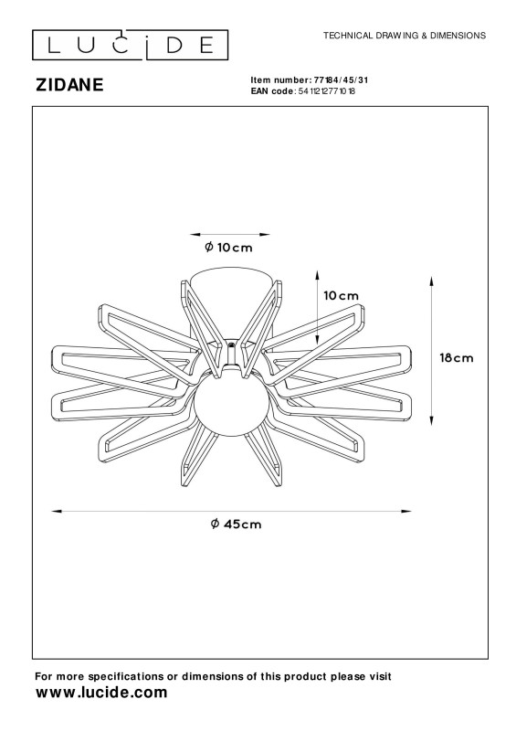 Потолочный детский светильник LUCIDE 77184/45/31