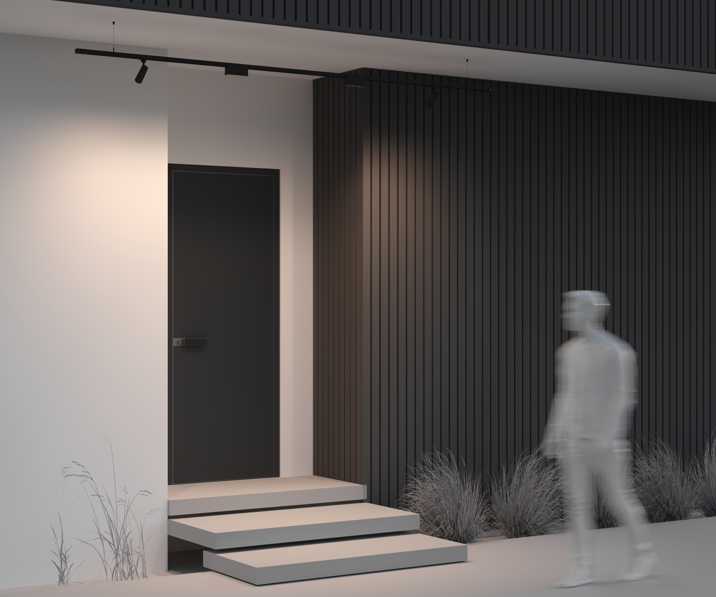 Комплектующие для уличной трековой системы Outdoor O-TR001-PB-H2M