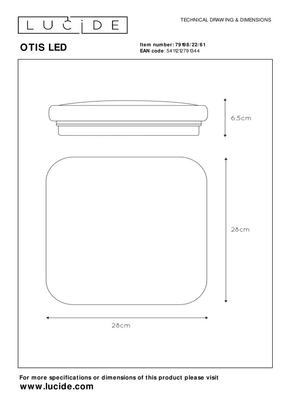 Накладной светильник LUCIDE 79198/22/61