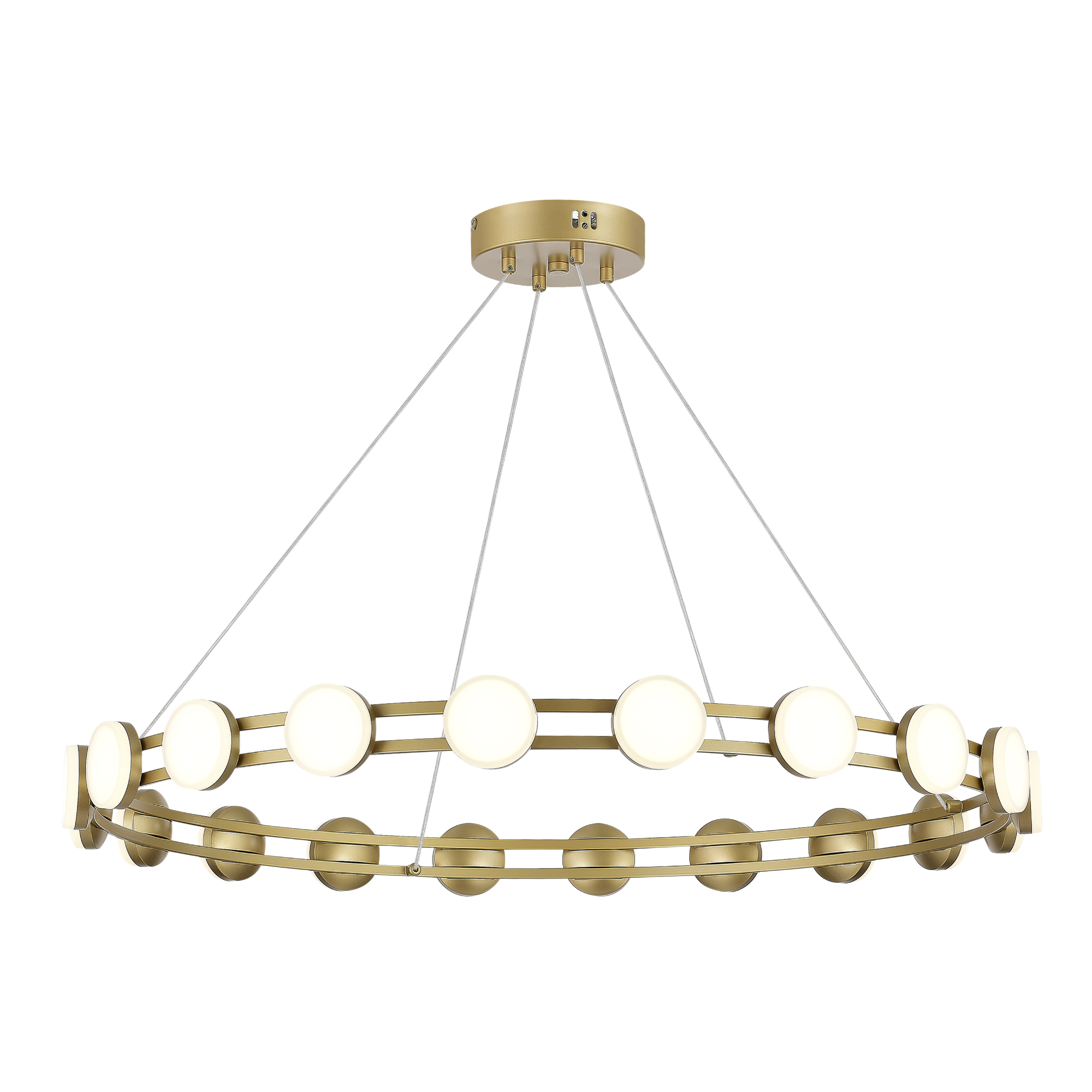 SL6610.203.20 Светильник подвесной ST-Luce золотистый/белый LED 1*40W 4000K MONRO