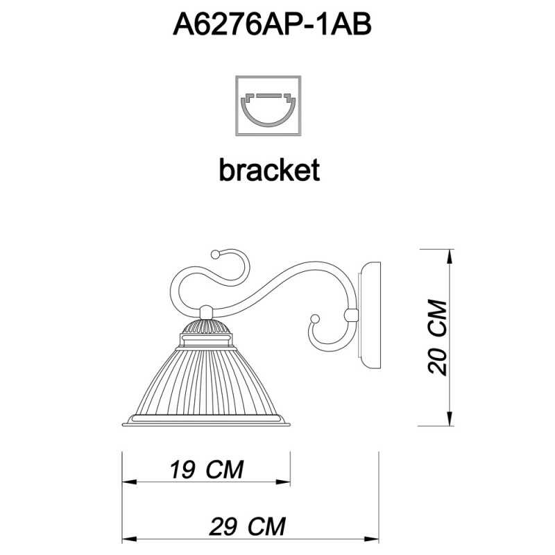 Бра ARTE Lamp A6276AP-1AB