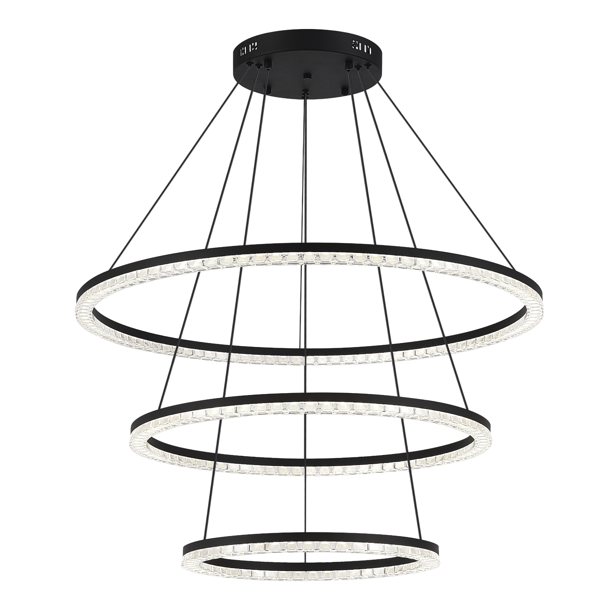 SL1018.403.03 Светильник подвесной ST-Luce черный/прозрачный LED 1*130W 4000K EUCLIDICS