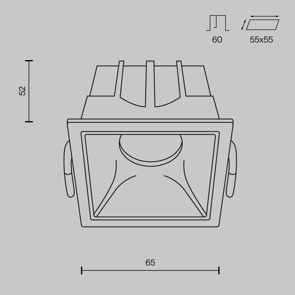 Встраиваемый светильник Technical DL043-01-10W4K-SQ-WB